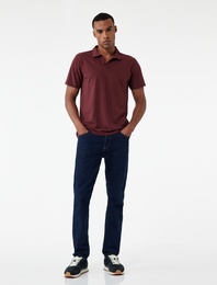 Regular Fit Kısa Kollu Pike Kumaş Pamuklu Polo Yaka Tişört