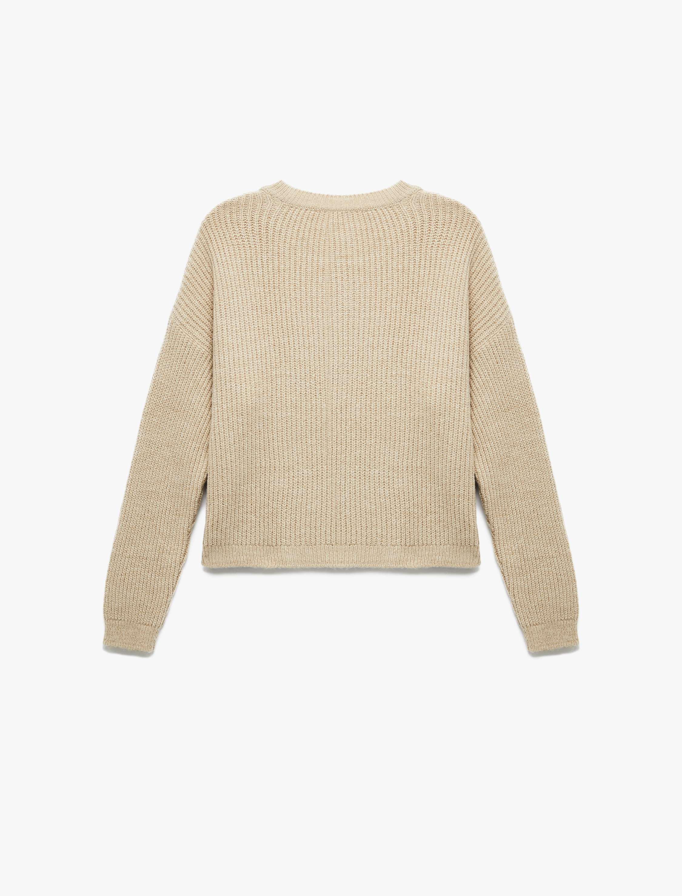   Uzun Kollu Bisiklet Yaka Triko Basic Kazak