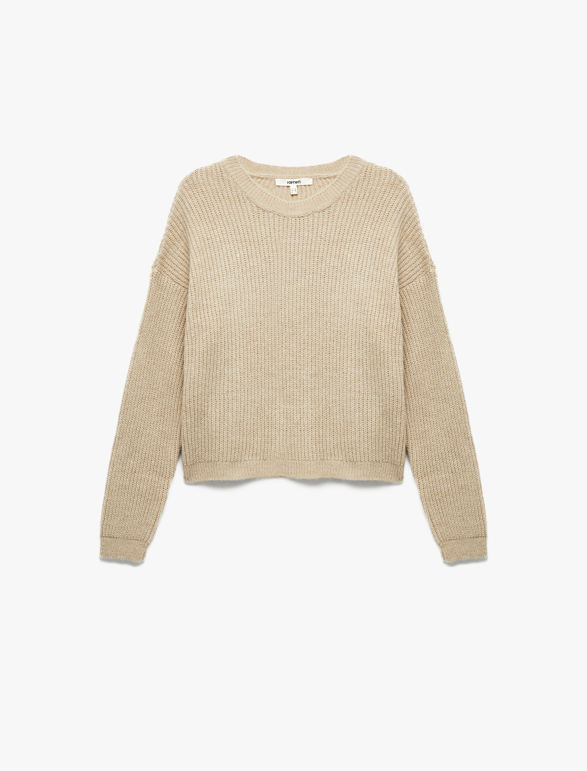   Uzun Kollu Bisiklet Yaka Triko Basic Kazak