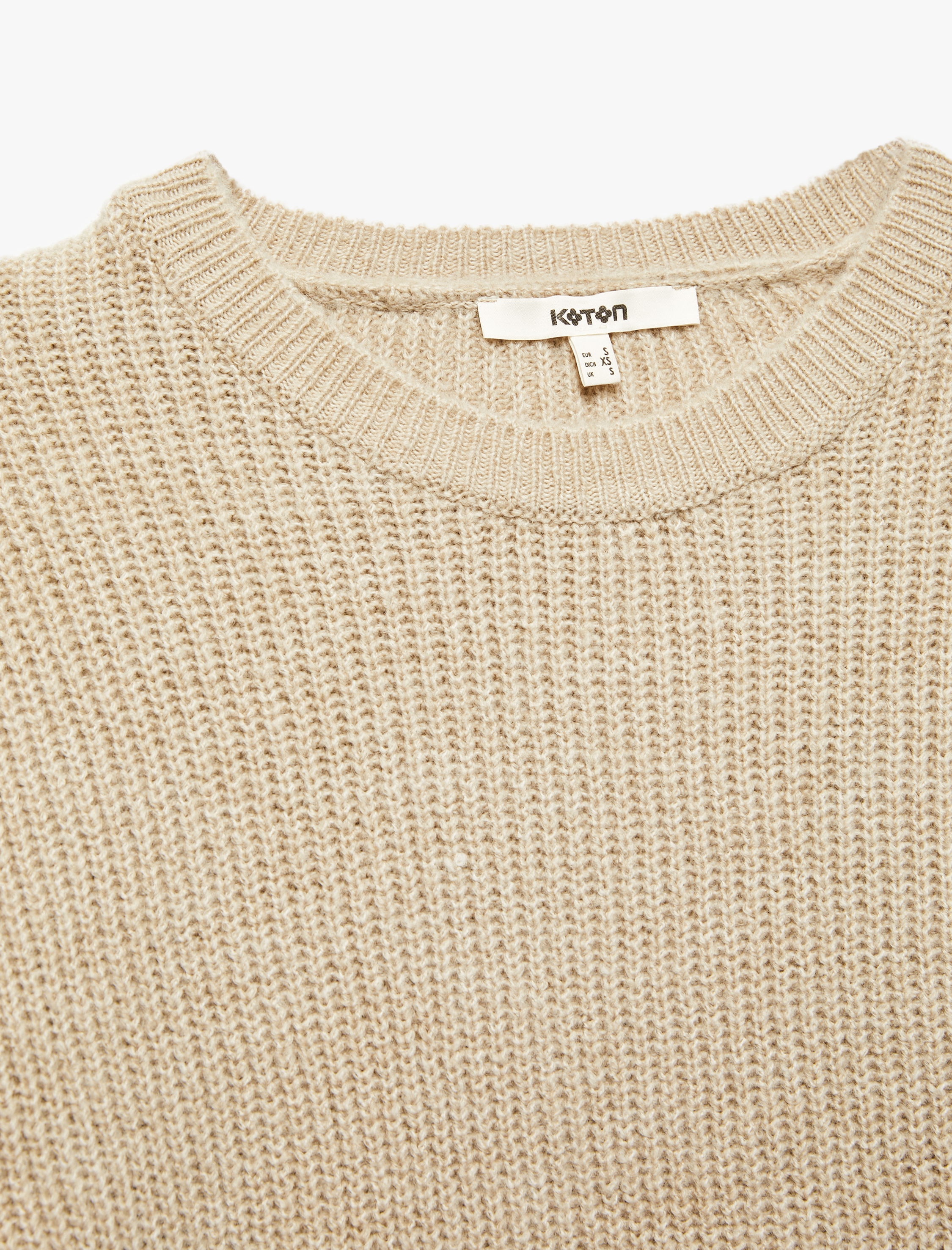   Uzun Kollu Bisiklet Yaka Triko Basic Kazak