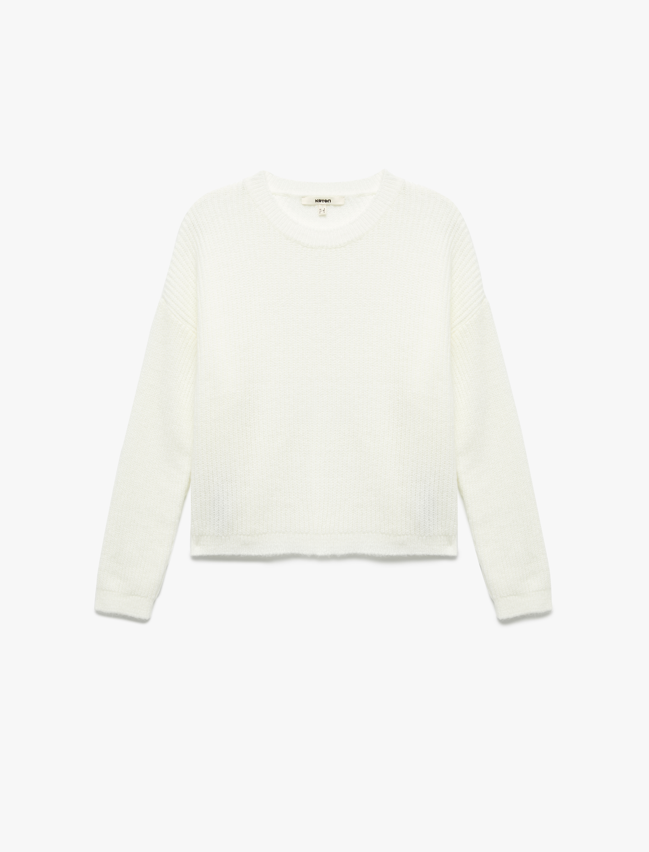   Uzun Kollu Bisiklet Yaka Triko Basic Kazak