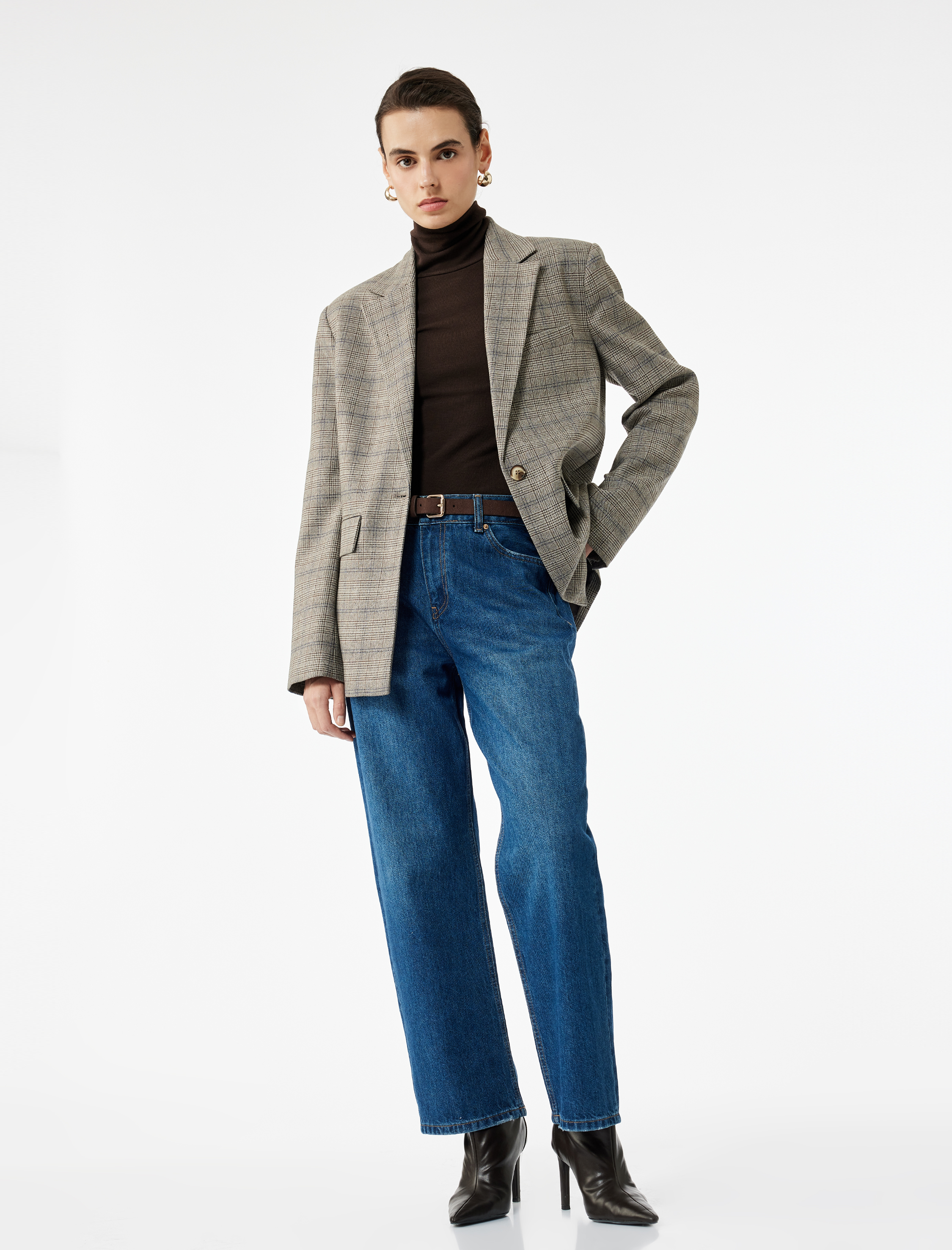   Pamuklu Düz Paça Cepli Jean Pantolon - Straight Jeans