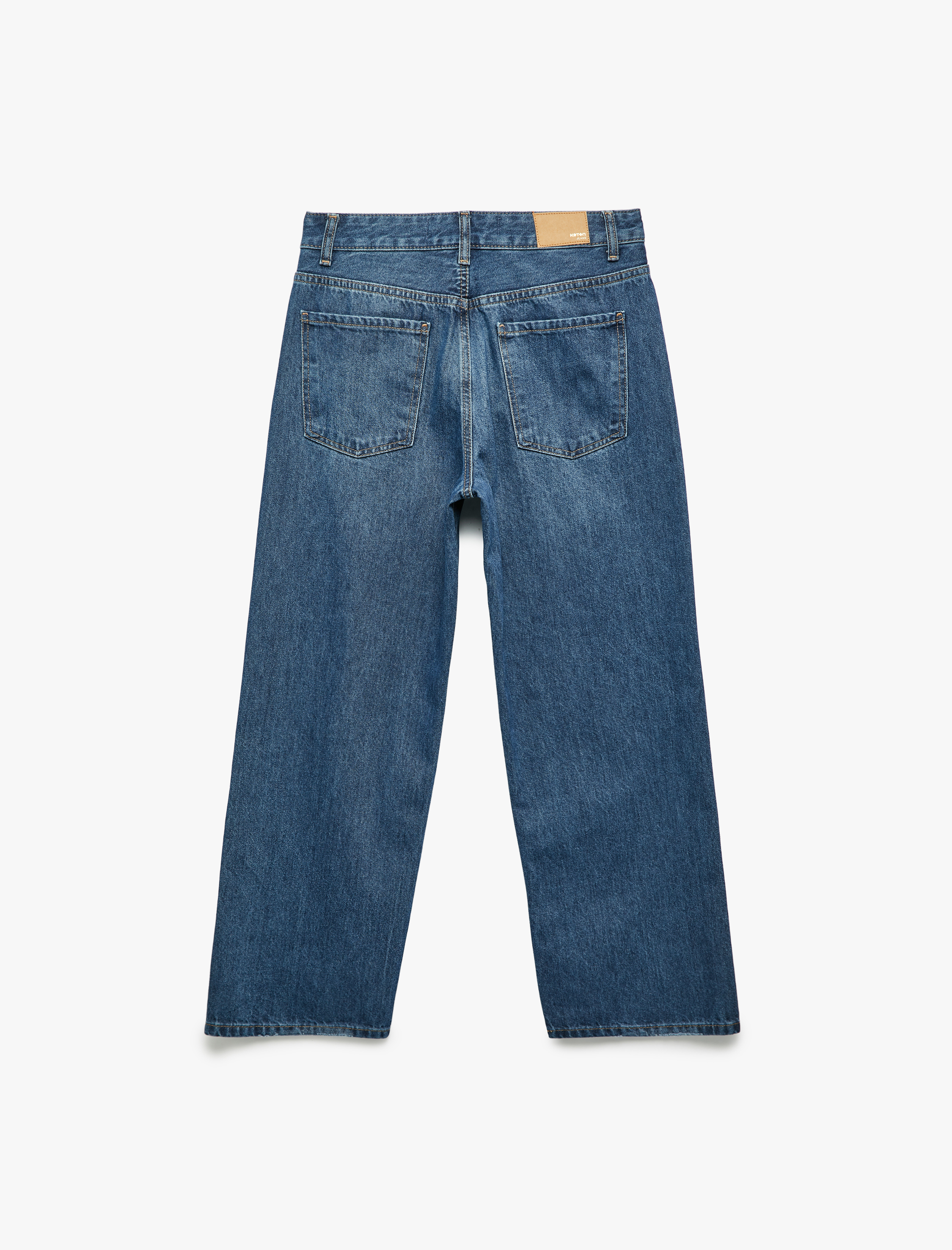   Pamuklu Düz Paça Cepli Jean Pantolon - Straight Jeans