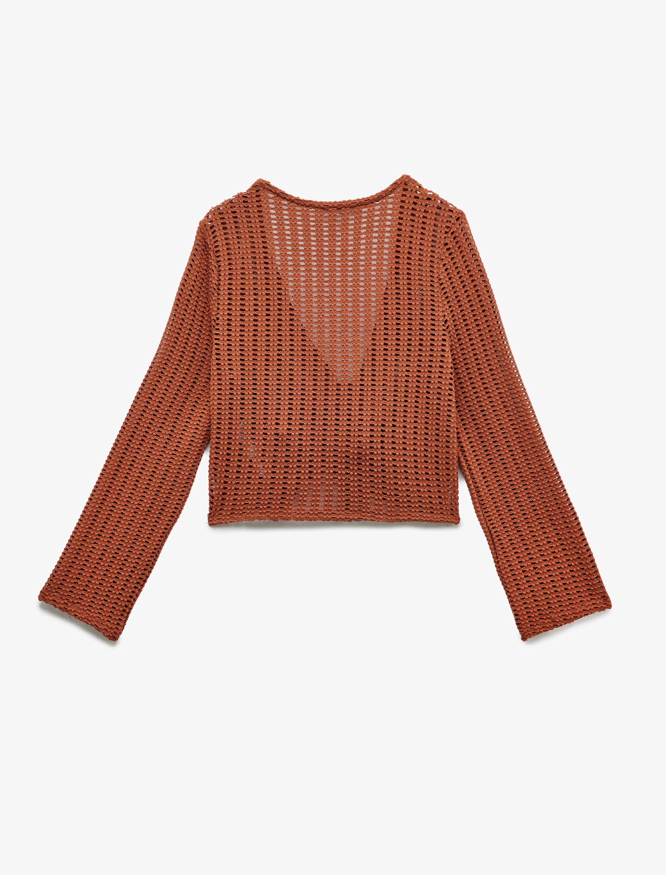   Pamuklu Bağlamalı Uzun Kollu Hırka