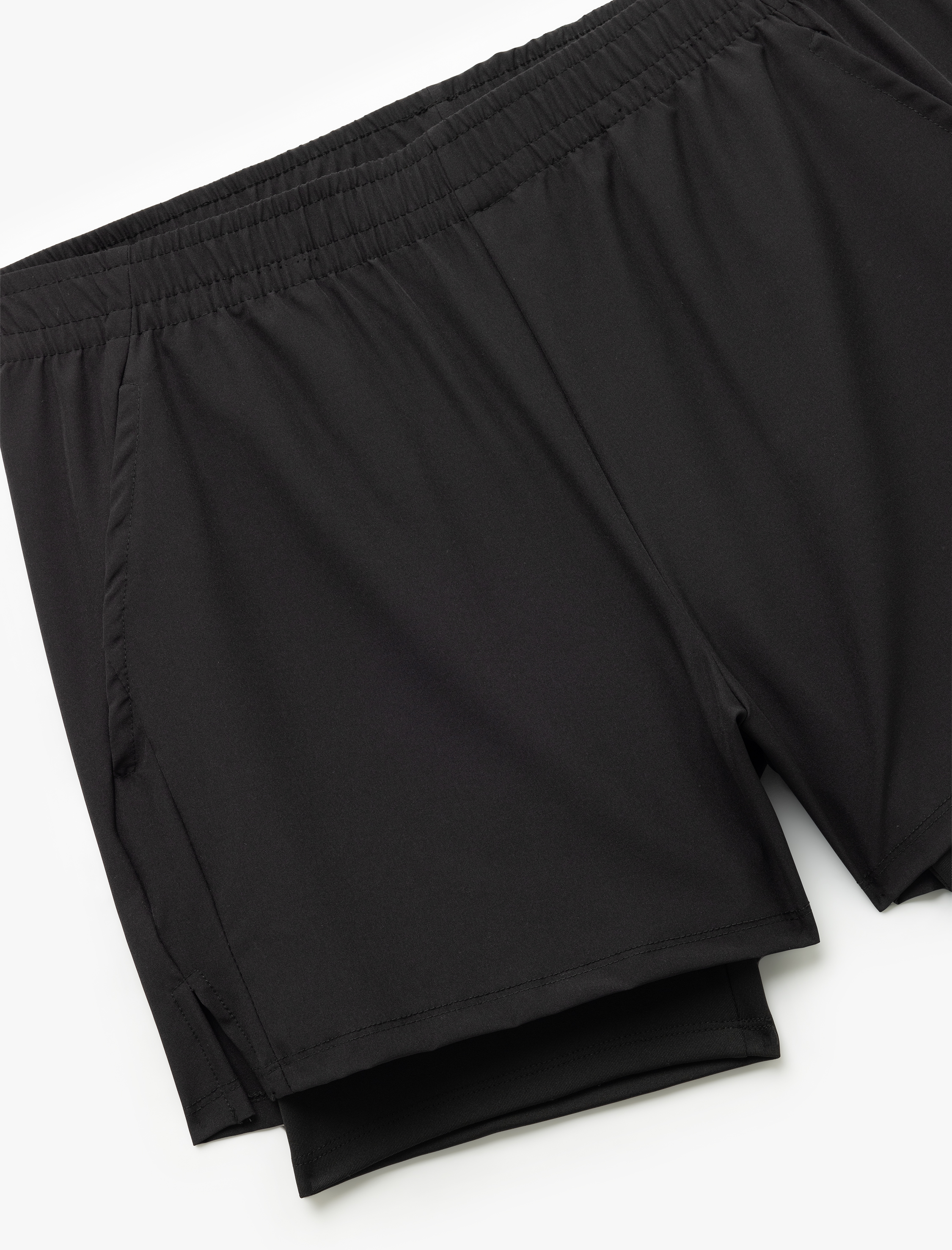   Slim Fit Cep Detaylı Paraşüt Kumaş Beli Lastikli Taytlı Spor Şort