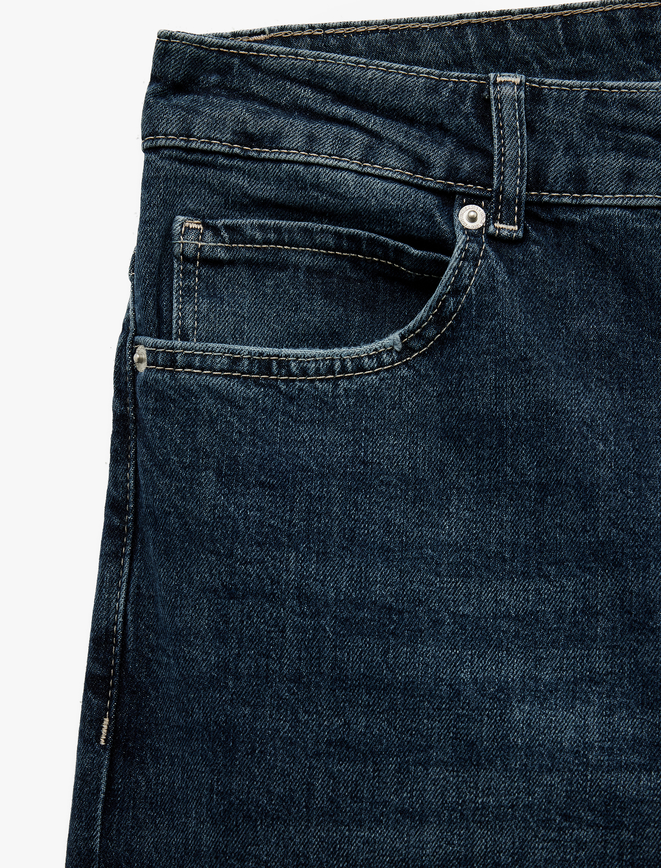   Pamuklu Normal Bel Tapered Fit Jean Pantolon