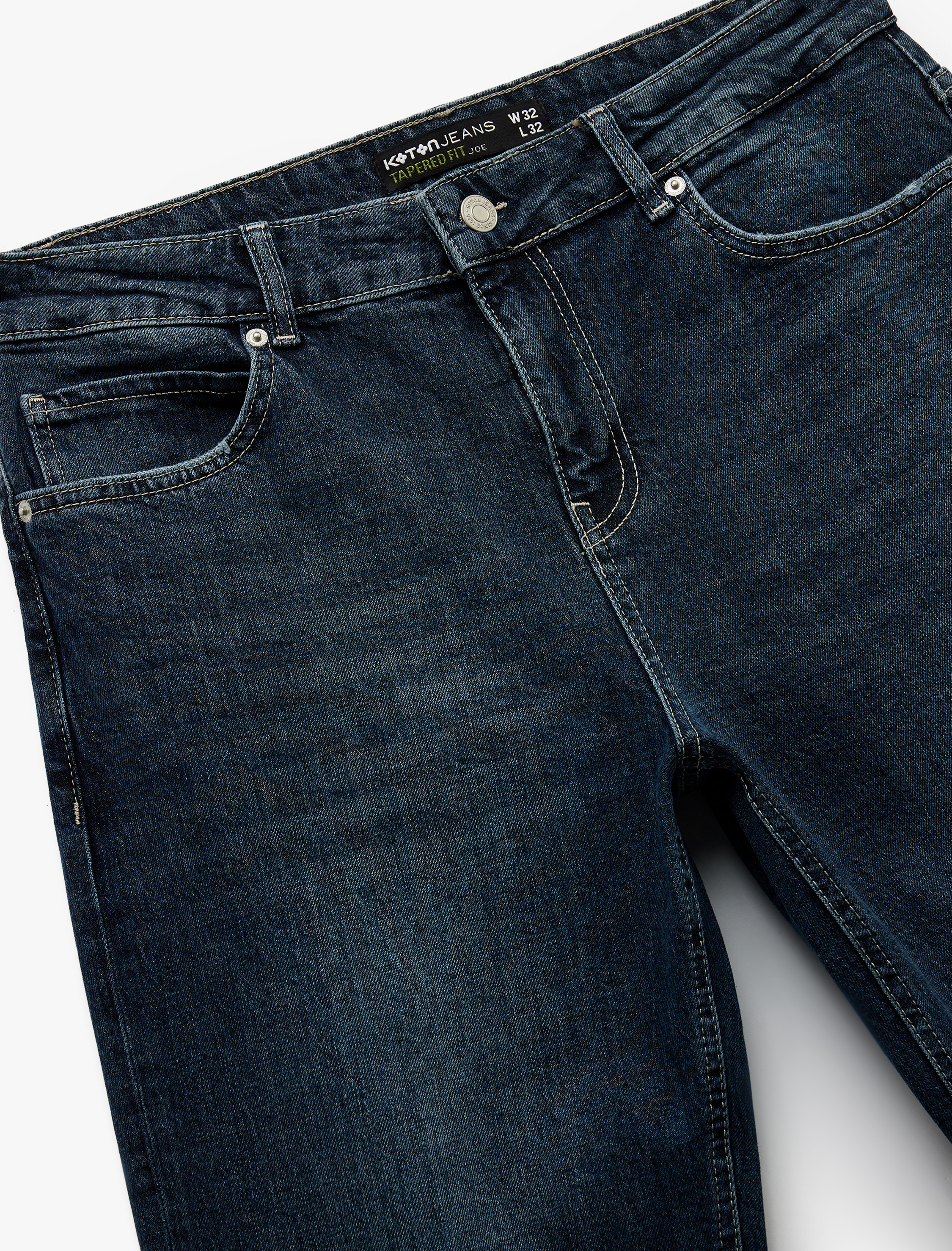   Pamuklu Normal Bel Tapered Fit Jean Pantolon
