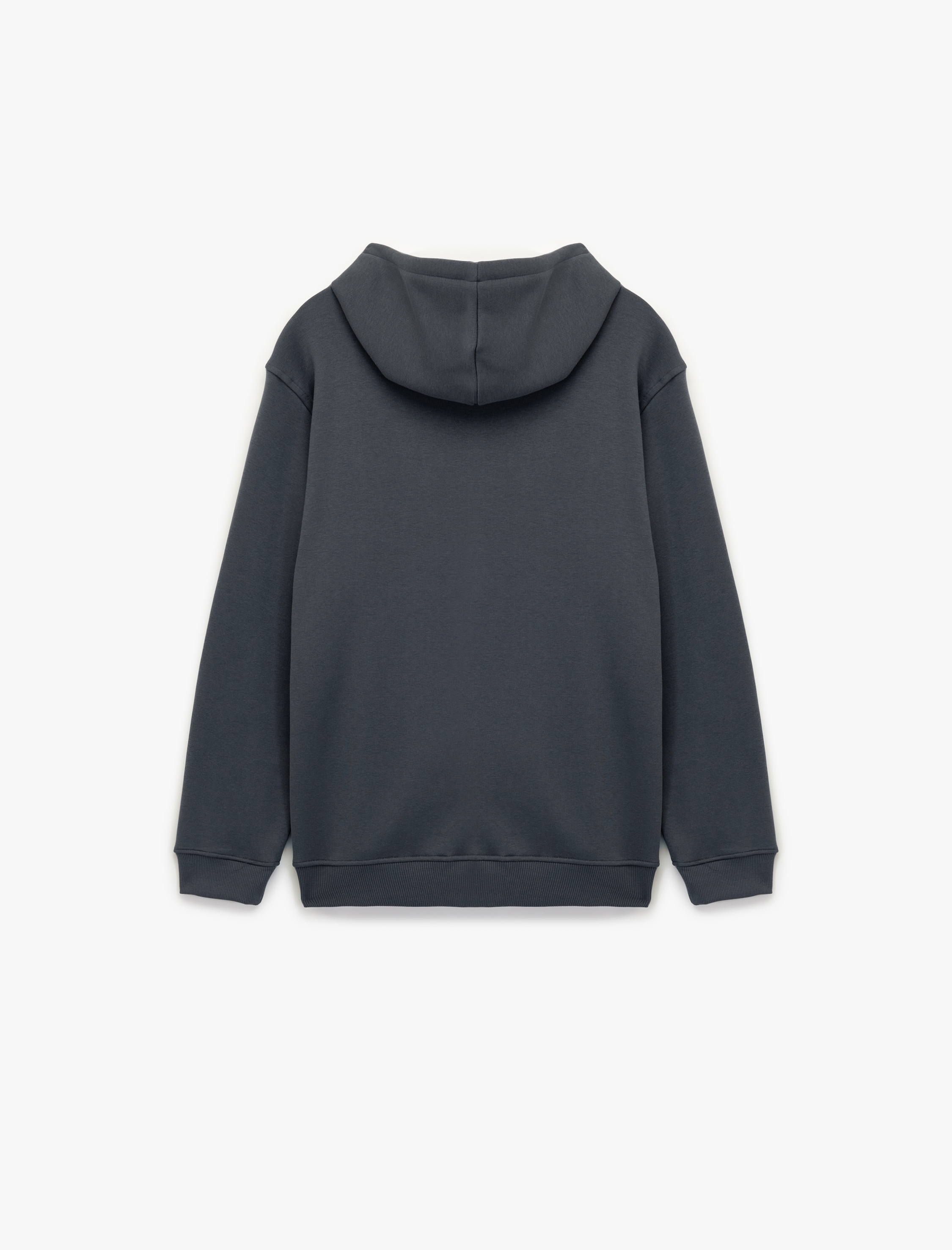   Uzun Kollu Şardonlu Cep Detaylı Fermuarlı Hırka