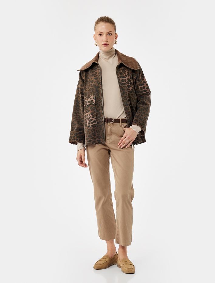  Kesik Paça Basic Denim Pantolon