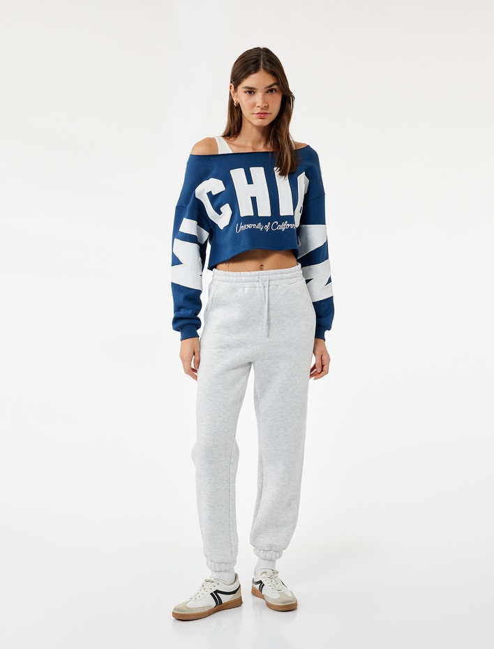  Şardonlu Cepli Beli Bağcıklı Rahat Kalıp Jogger Eşofman Altı