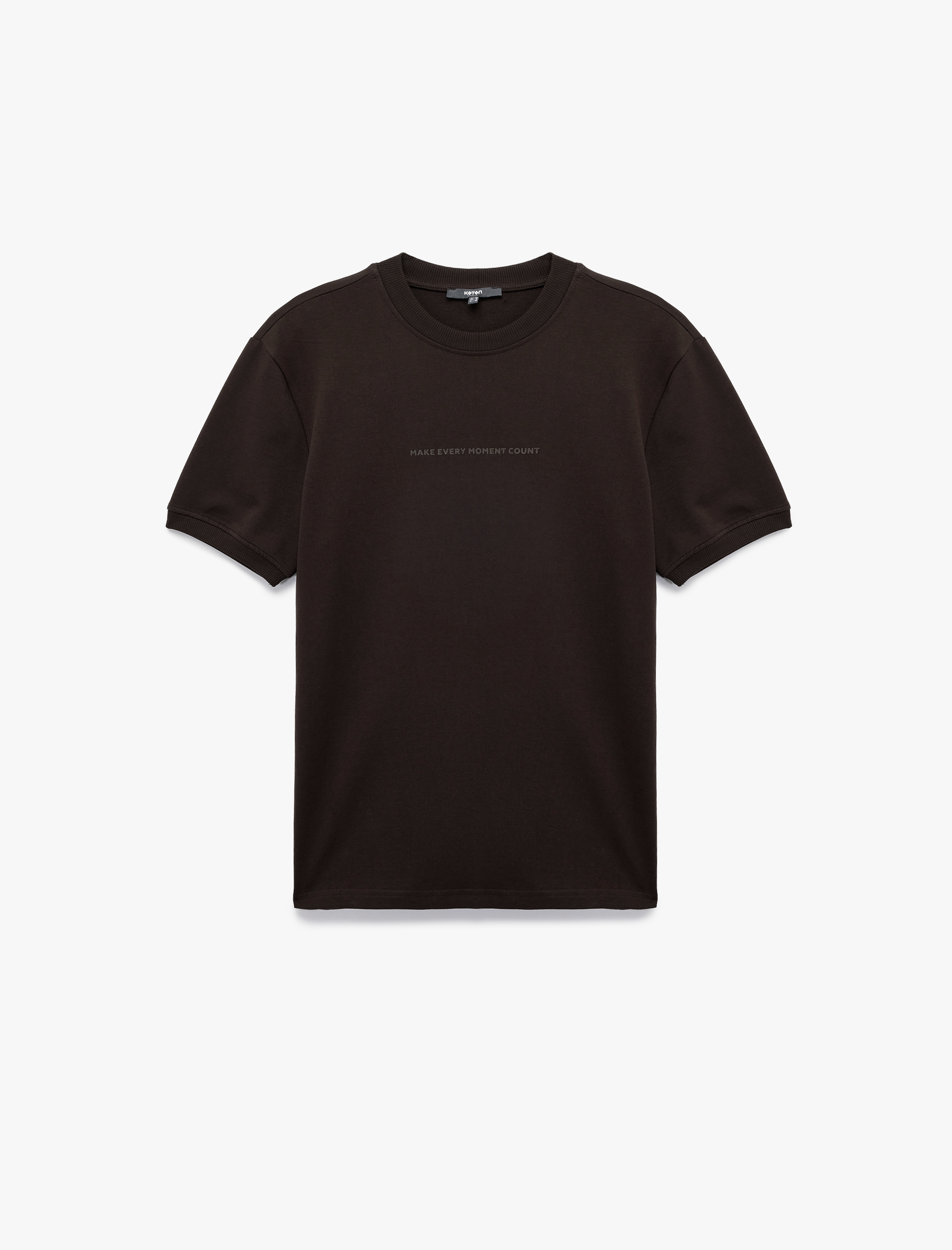   Regular Fit Kısa Kollu Bisiklet Yaka Tok Kumaş Pamuklu Baskılı Tişört