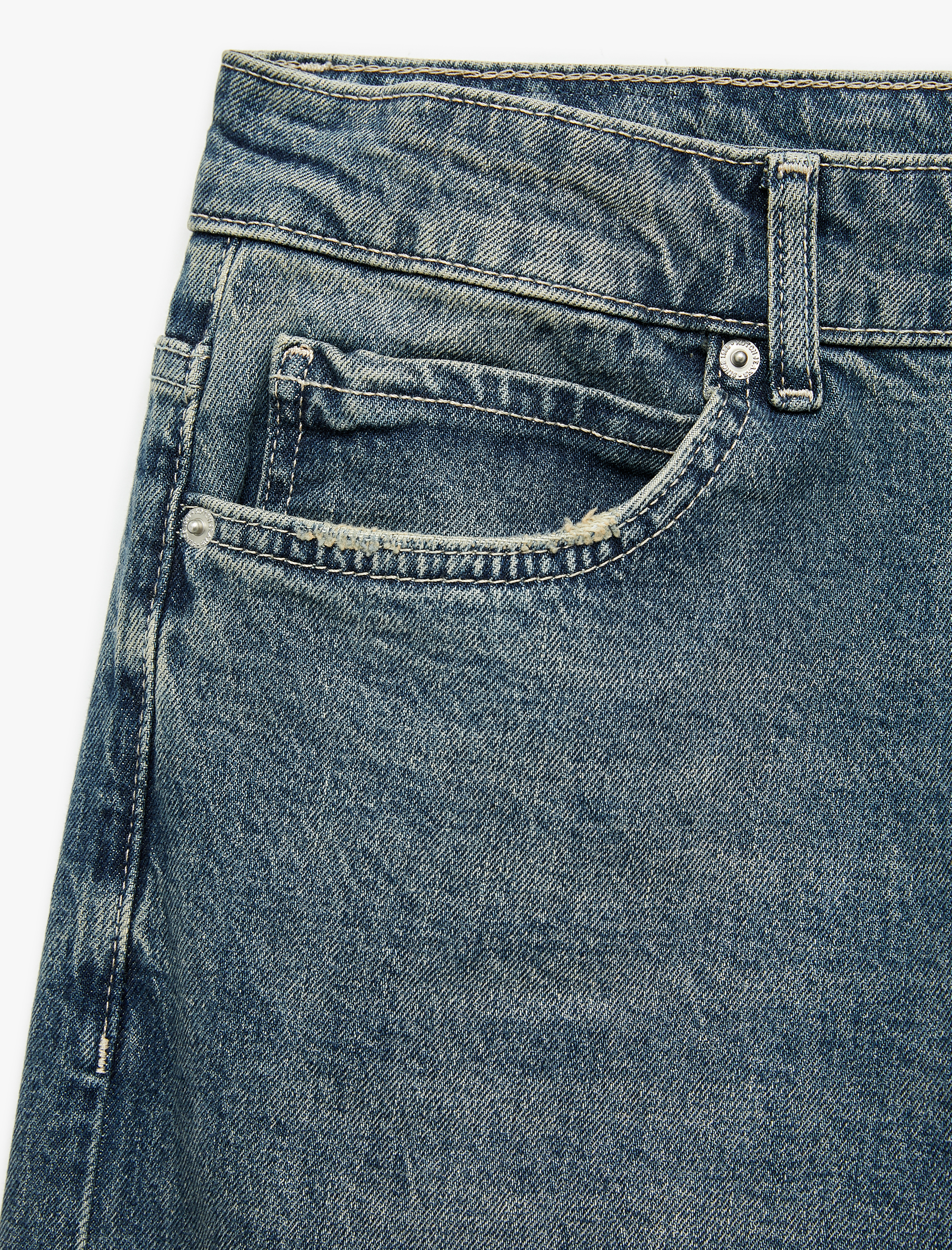   Pamuklu Normal Bel Tapered Fit Jean Pantolon