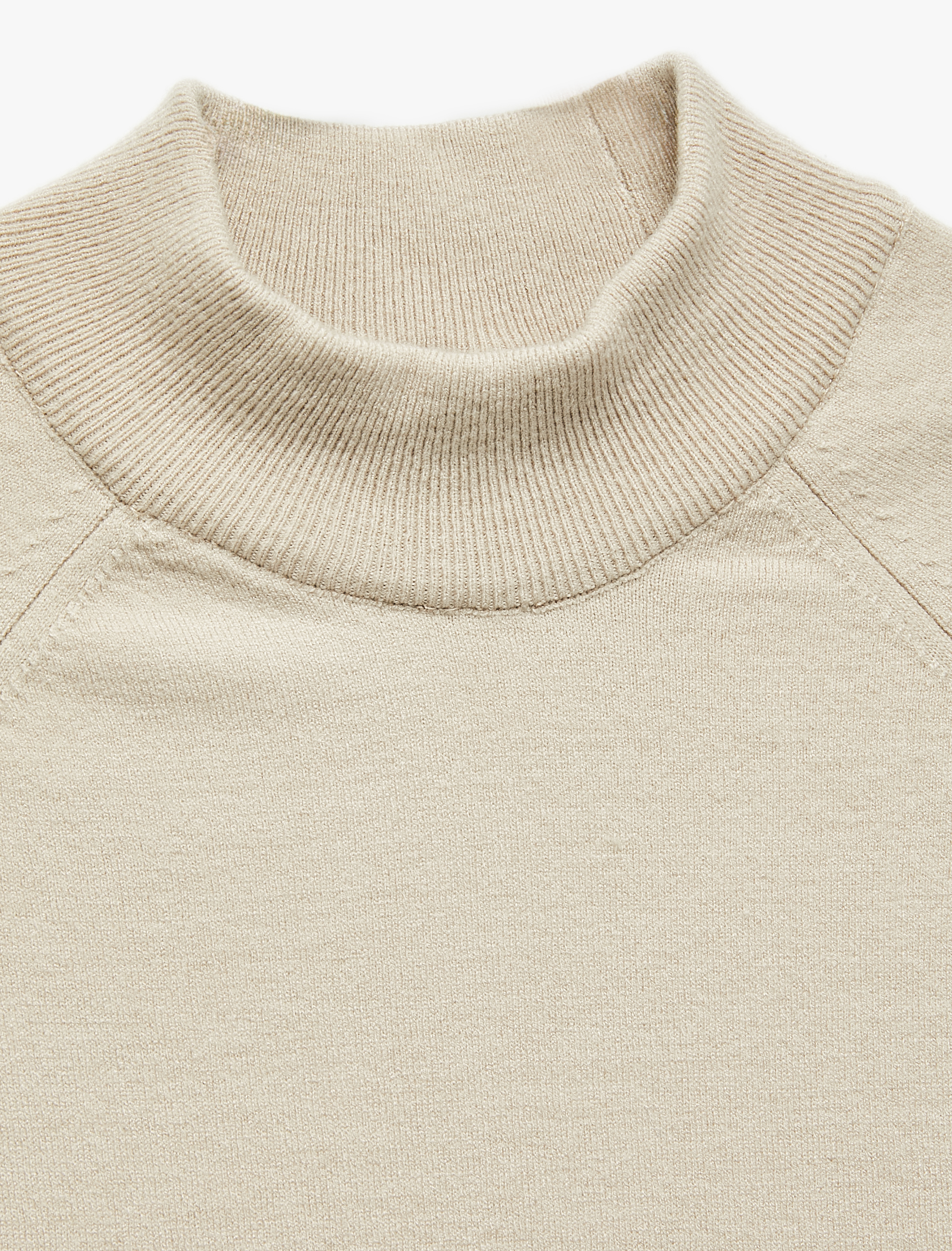   Rayon Kumaş Kısa Kollu Dik Yaka Triko Kazak