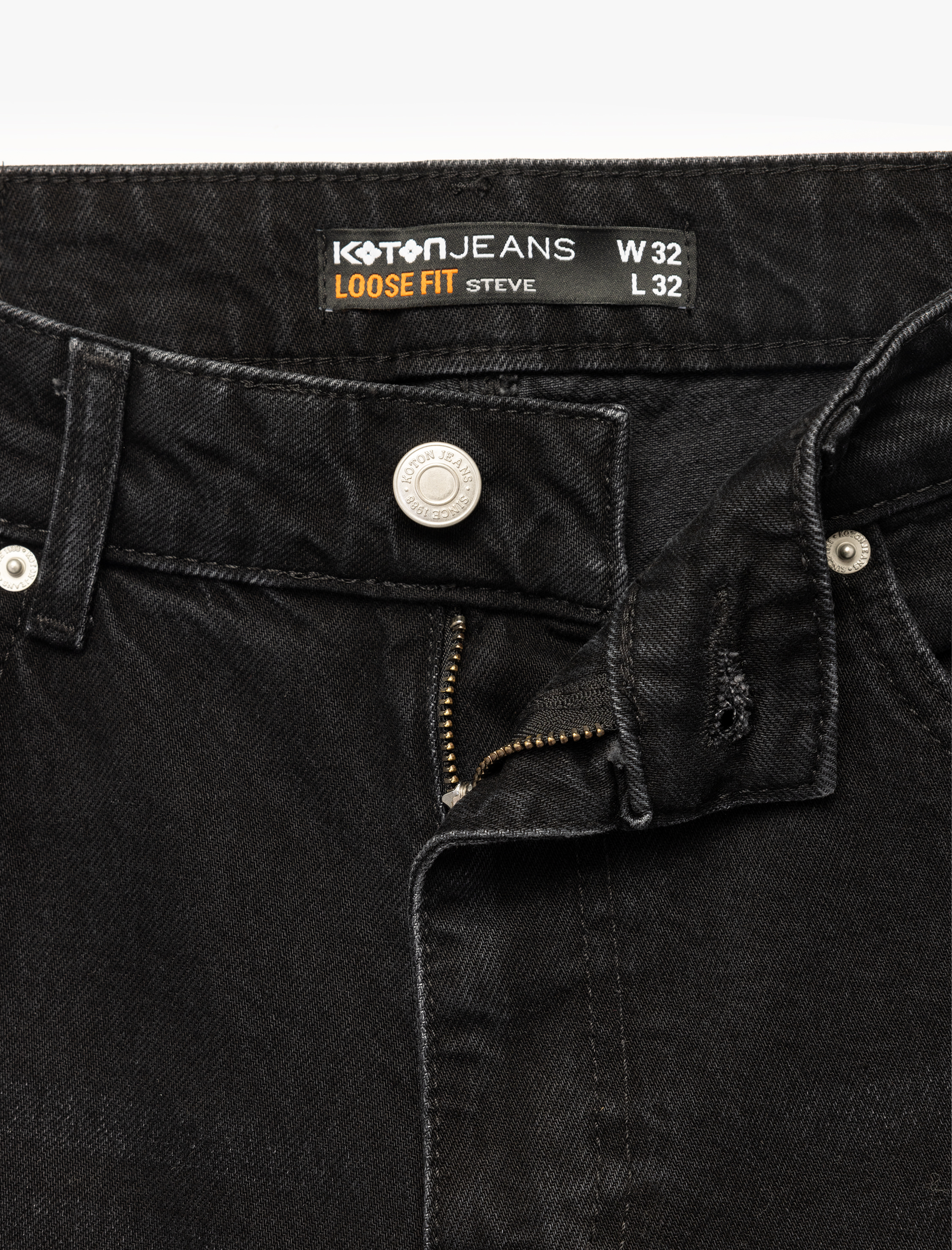   Pamuklu Normal Bel Loose Fit Jean Pantolon - Steve Jean