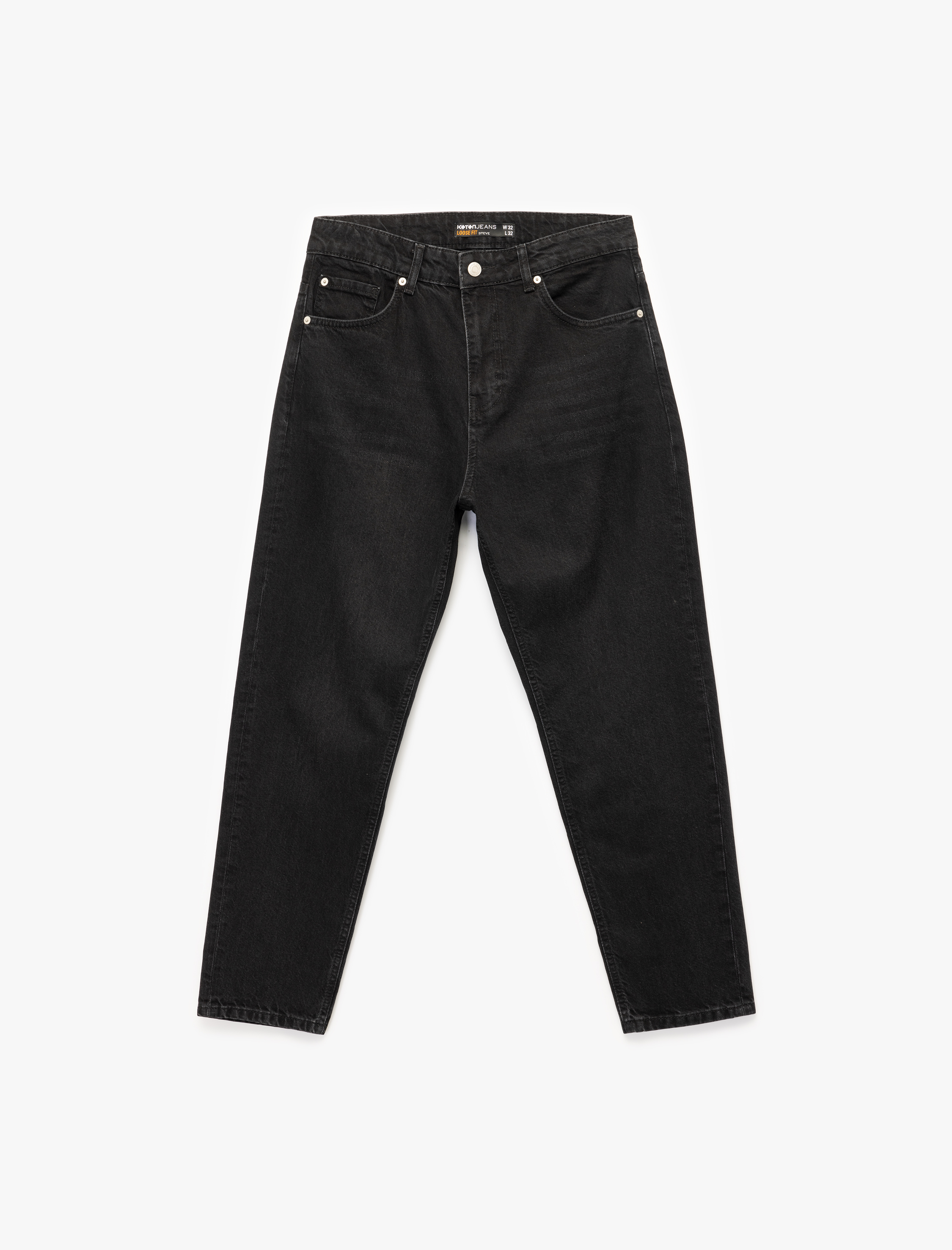   Pamuklu Normal Bel Loose Fit Jean Pantolon - Steve Jean
