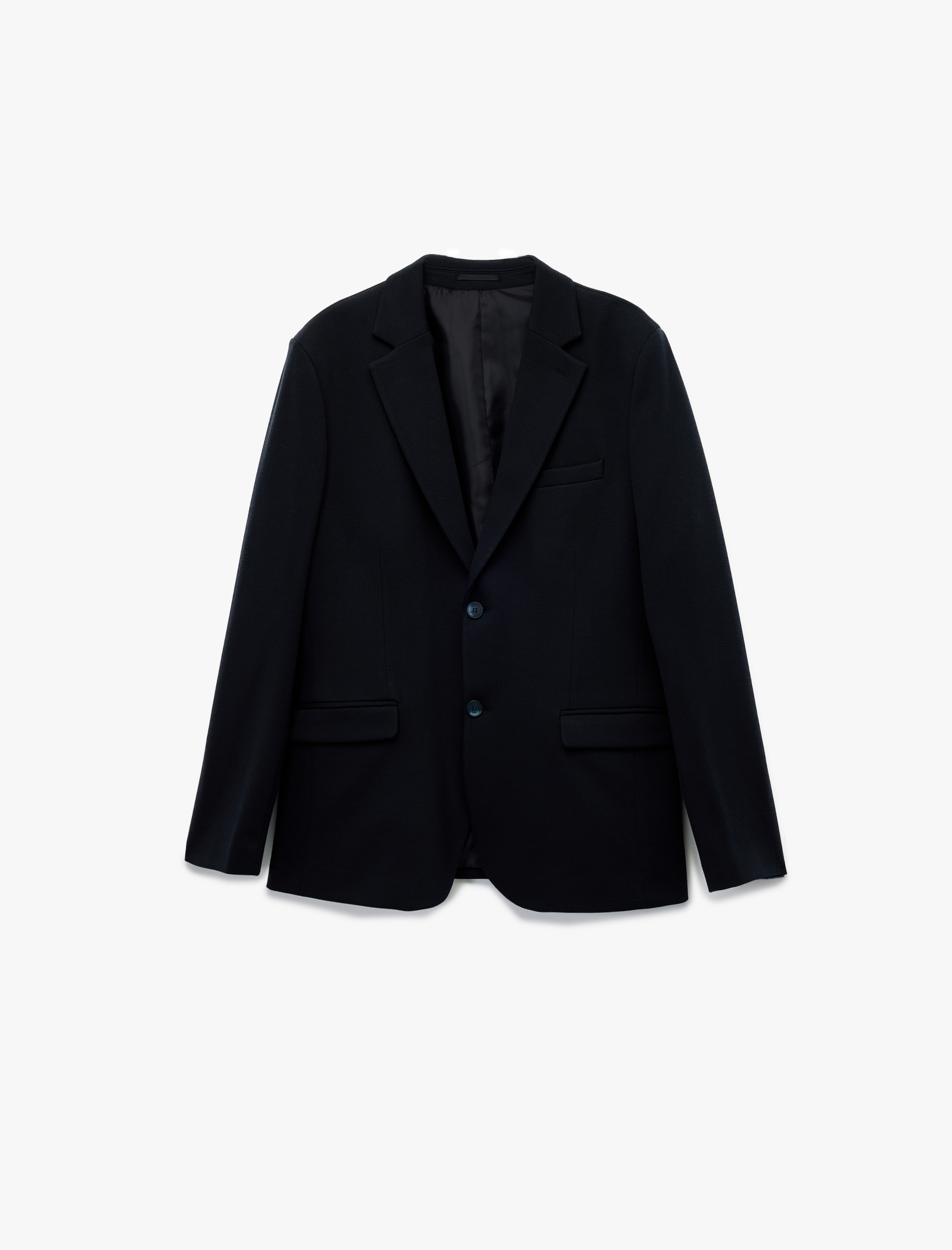   Pike Kumaş Uzun Kollu Kapaklı Cep Detaylı Düğmeli Slim Fit Mono Yaka Blazer Ceket