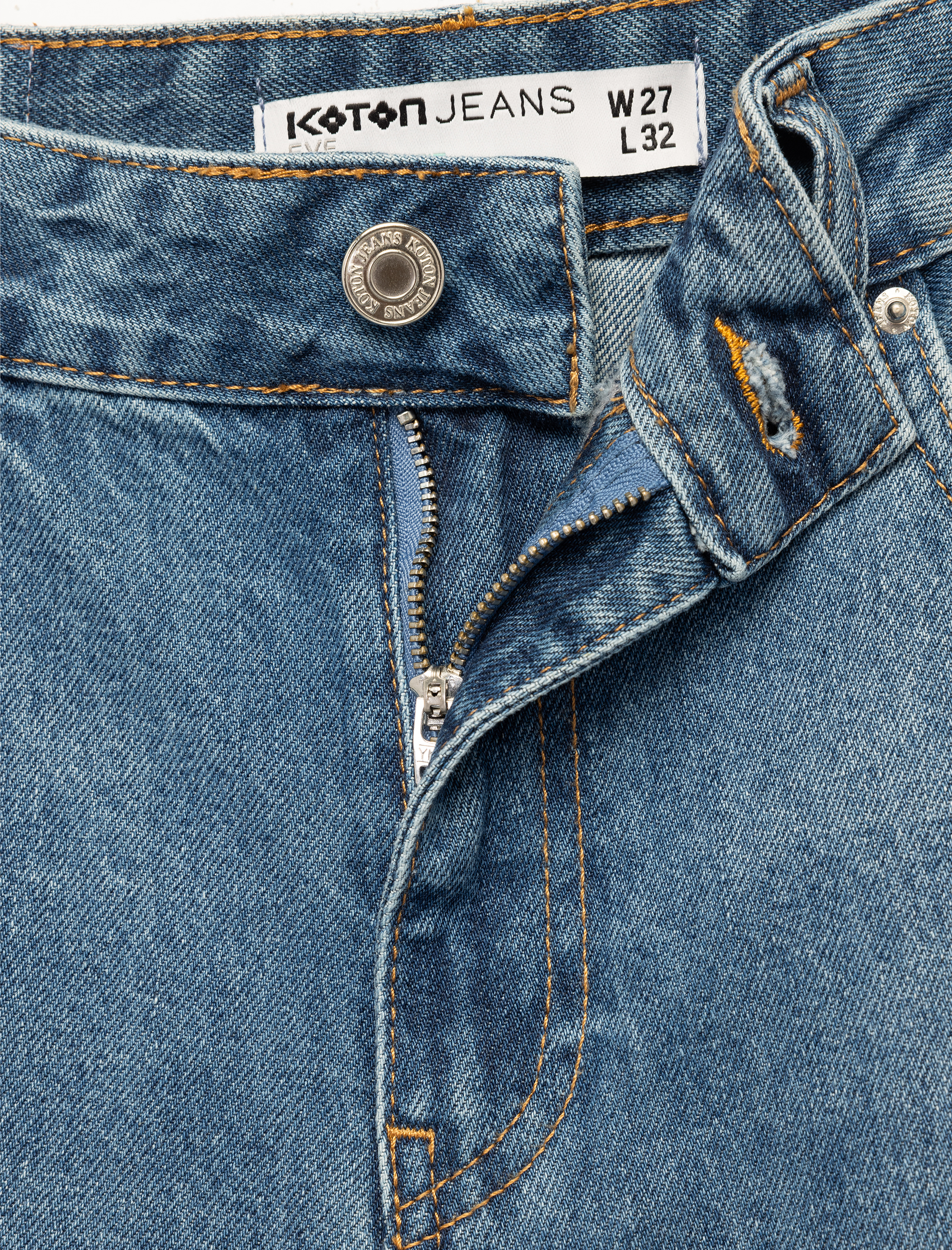   Pamuklu Düz Paça Cepli Jean Pantolon - Straight Jeans