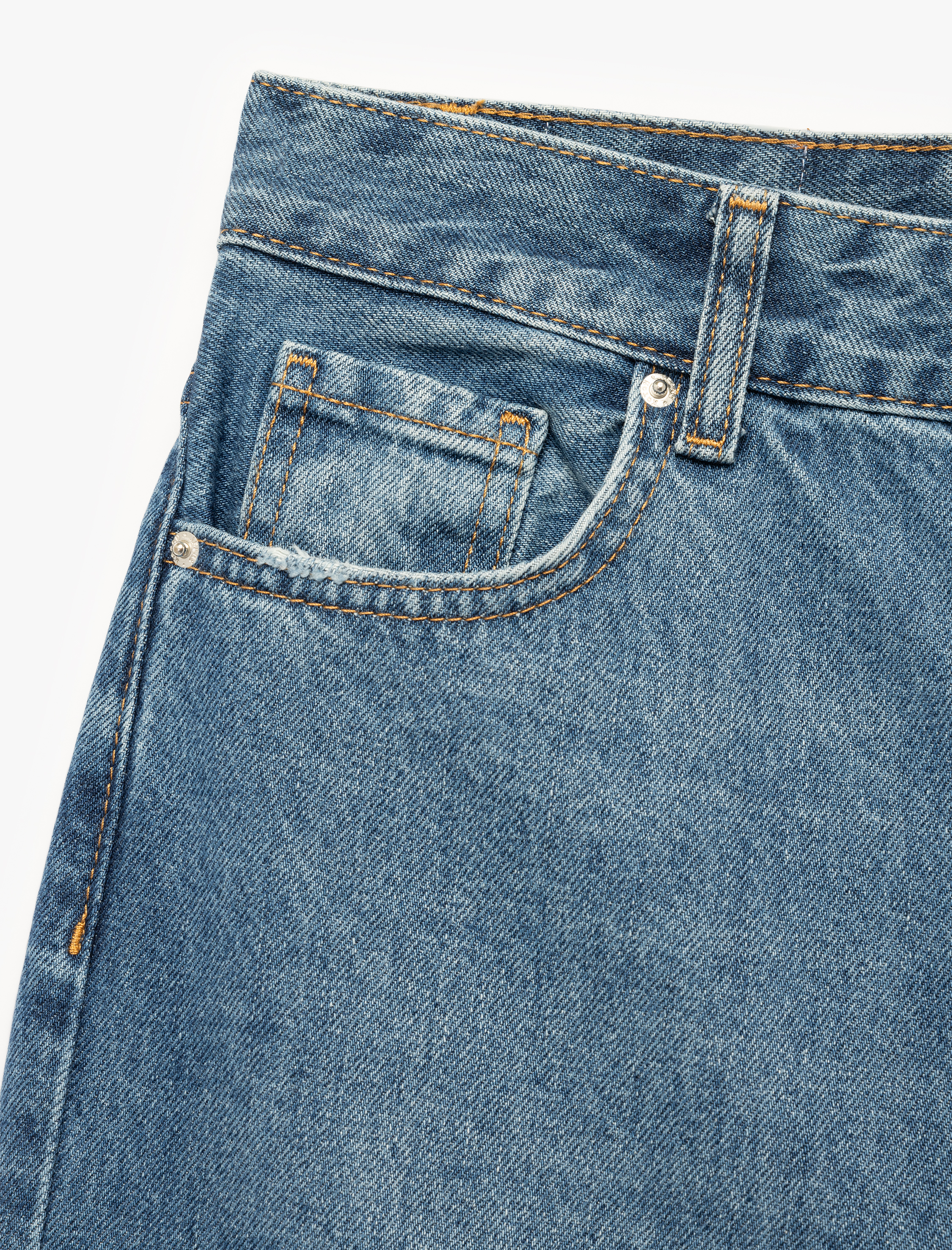   Pamuklu Düz Paça Cepli Jean Pantolon - Straight Jeans