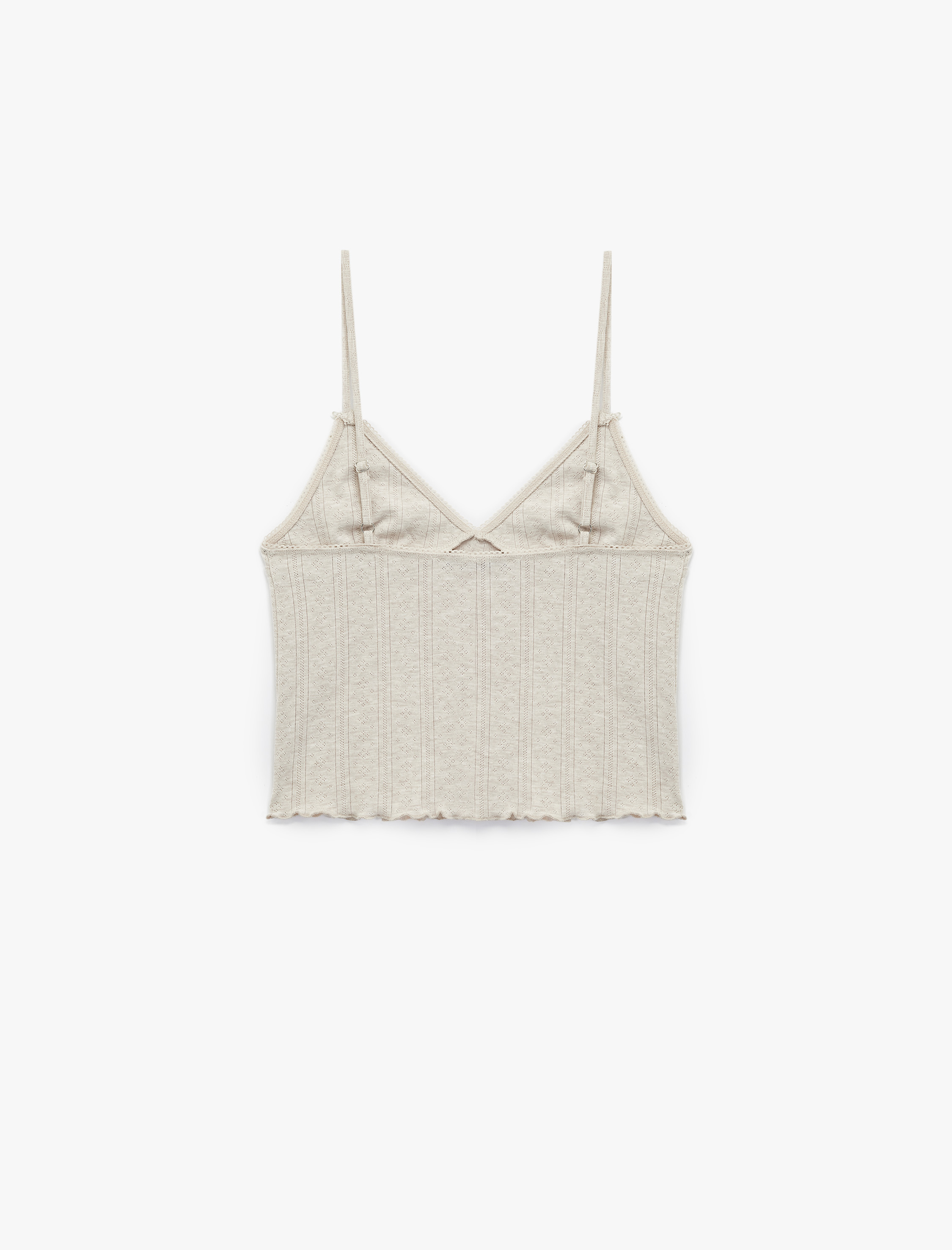   Rahat Kalıp Askılı Crop Pijama Üstü