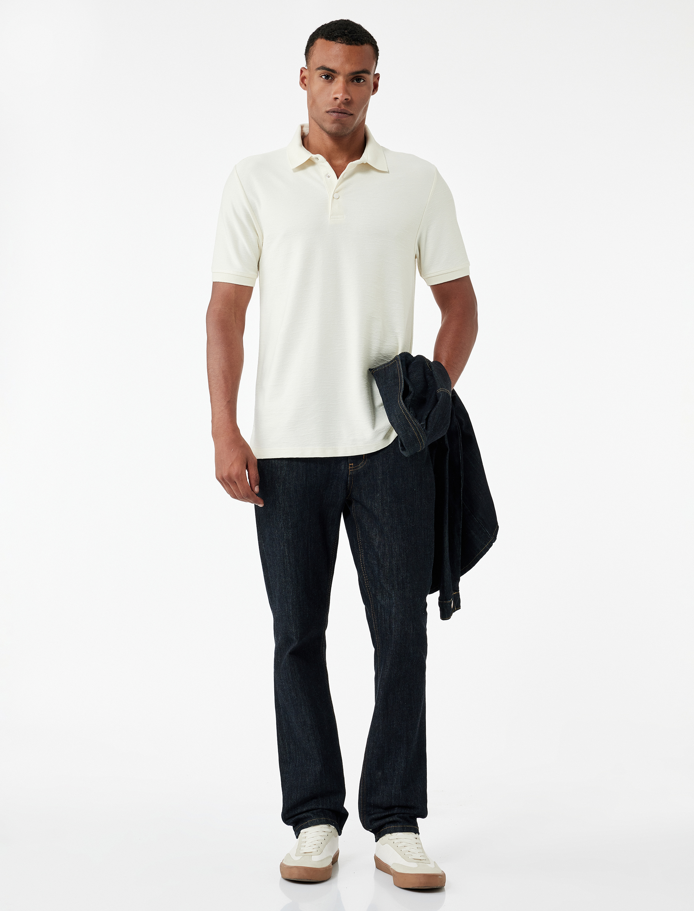   Regular Fit Çıtçıt Düğme Detaylı Kısa Kollu Polo Yaka Tişört