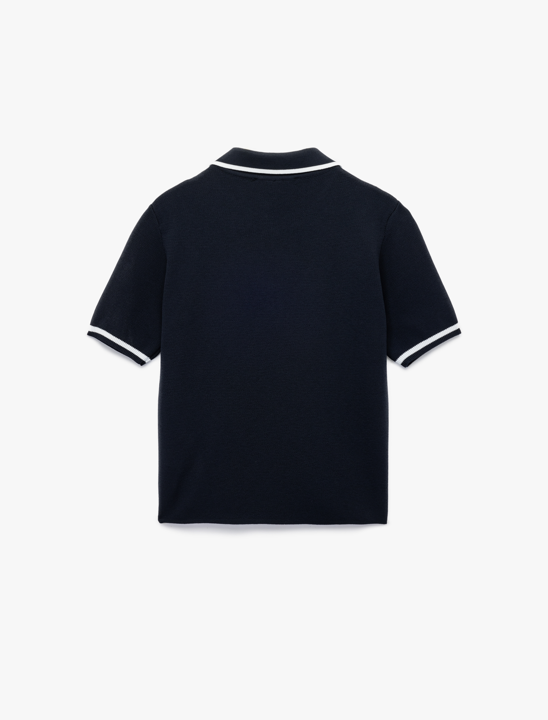   Düğmeli Kısa Kollu Polo Yaka Triko Kazak