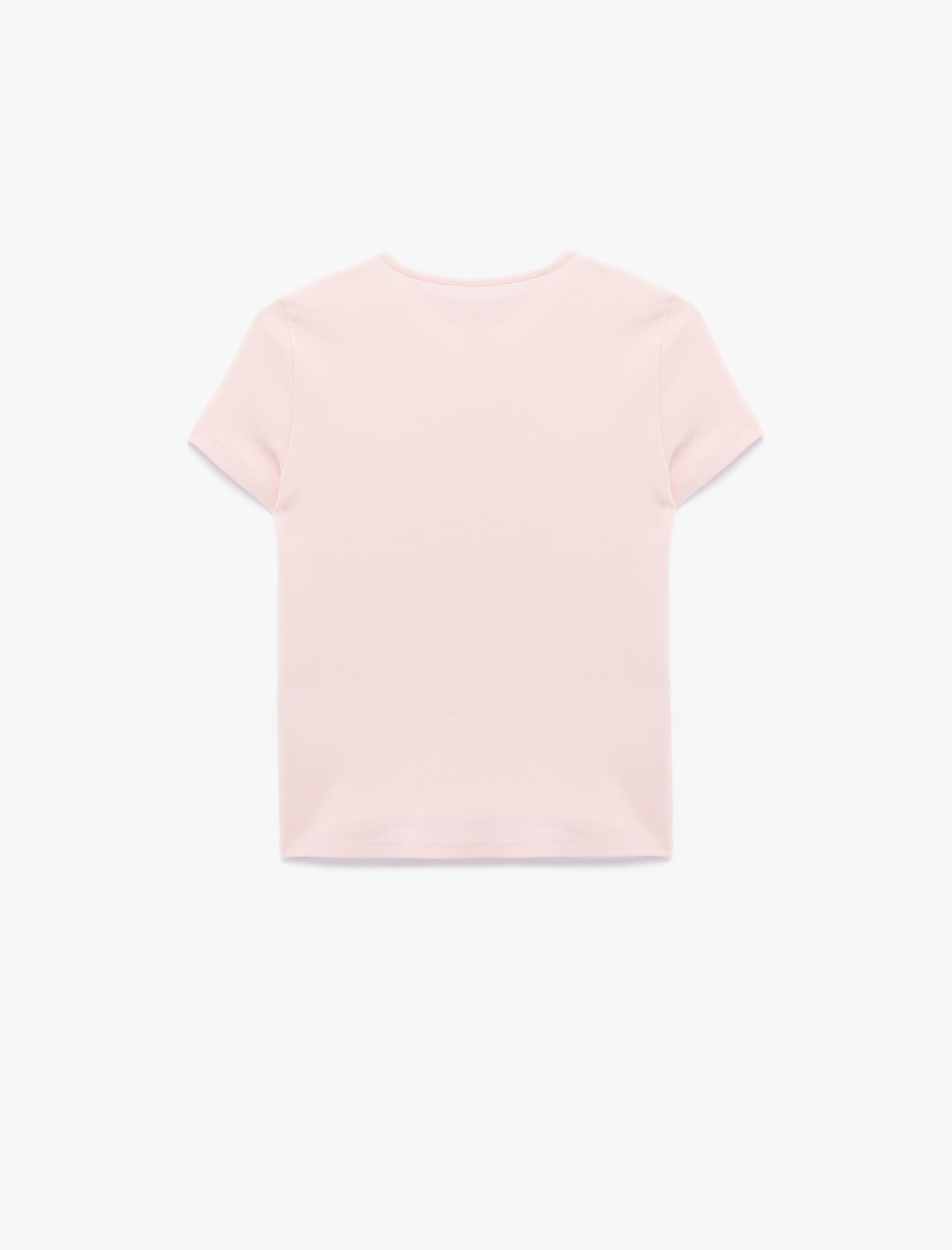   Slim Fit Kısa Kollu Bisiklet Yaka Pamuklu Çiçek Baskılı Tişört