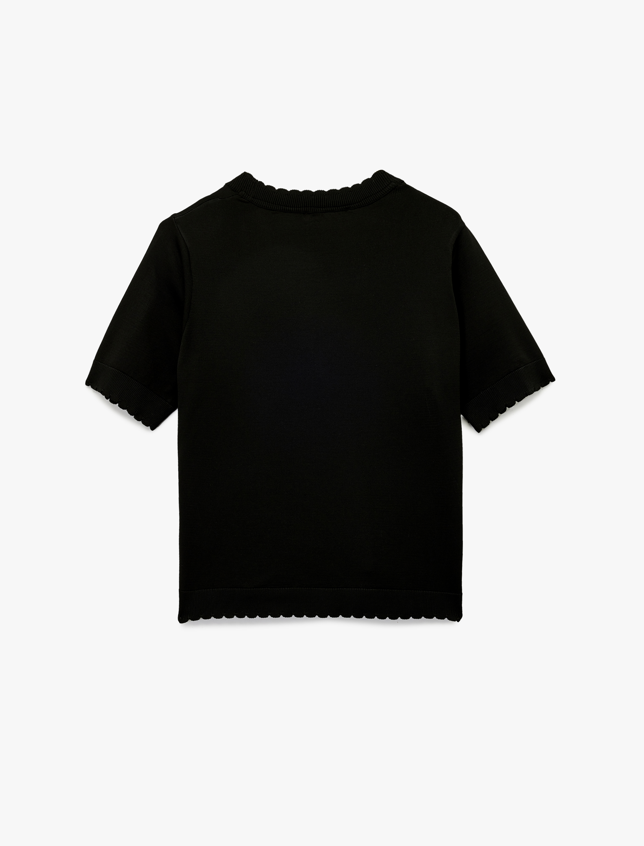   Düğmeli Kısa Kollu V Yaka Triko Hırka