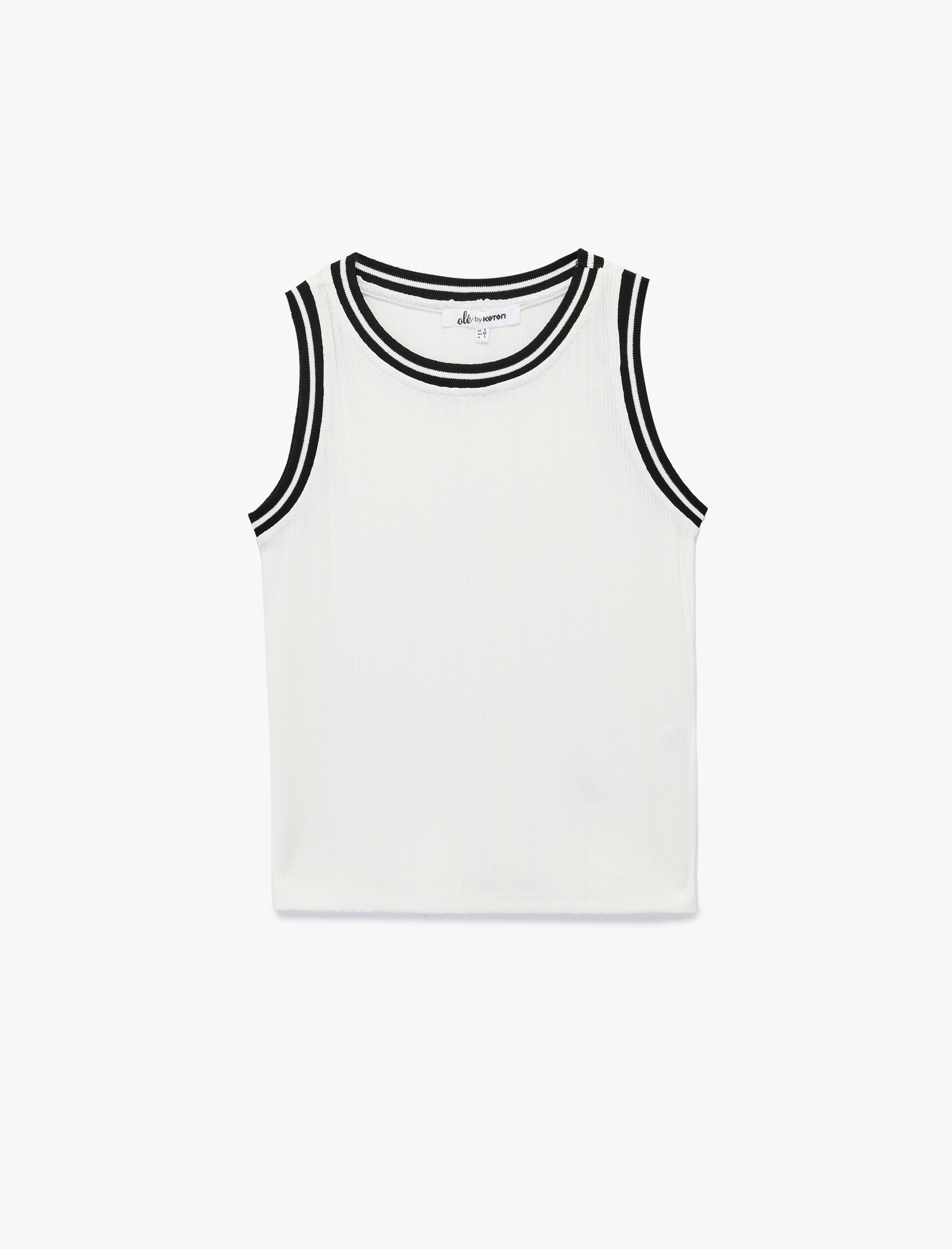   Slim Fit Kolsuz Biyeli Bisiklet Yaka Atlet