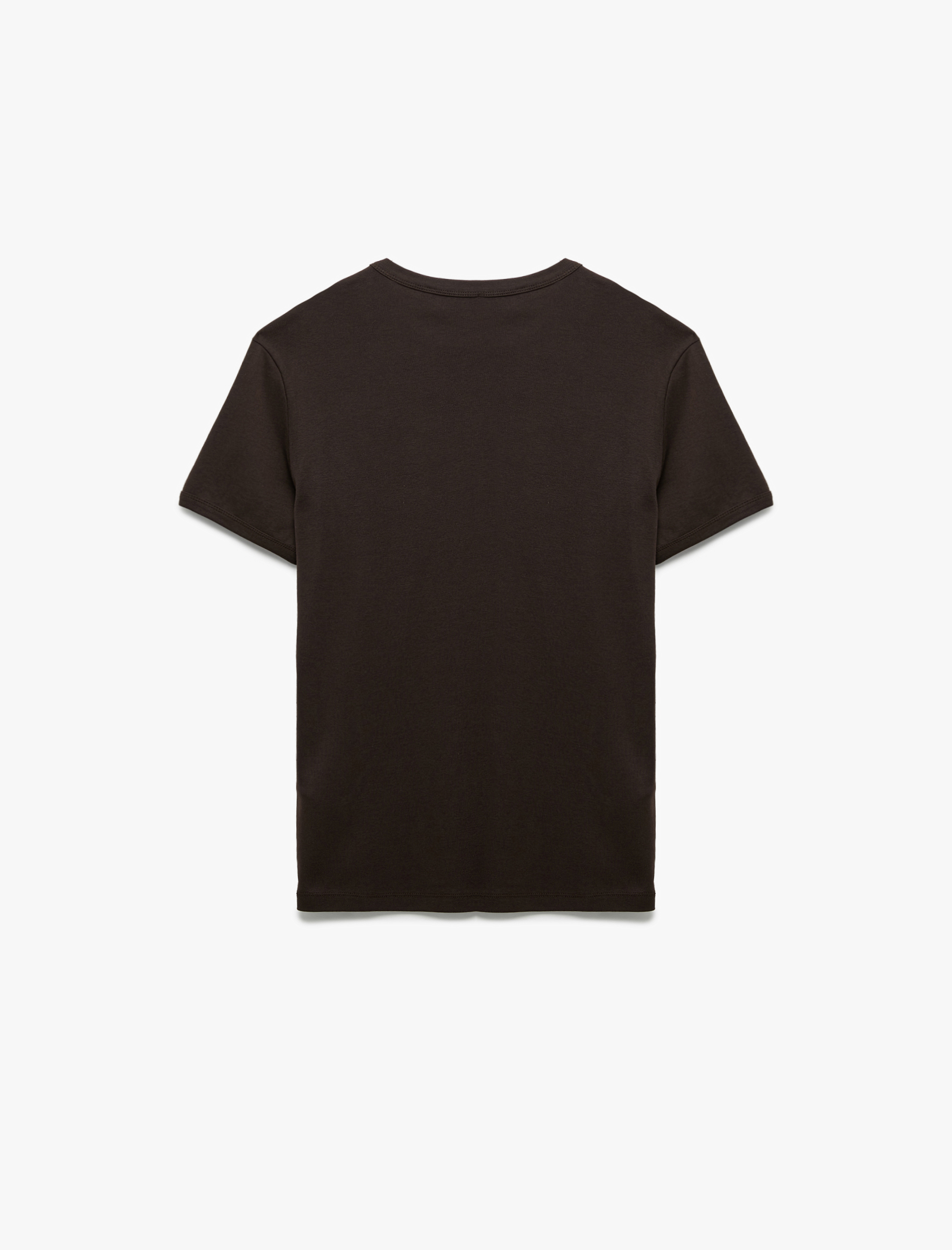   Kısa Kollu Bisiklet Yaka Pamuklu Tok Kumaş Basic Dar Kalıp Tişört