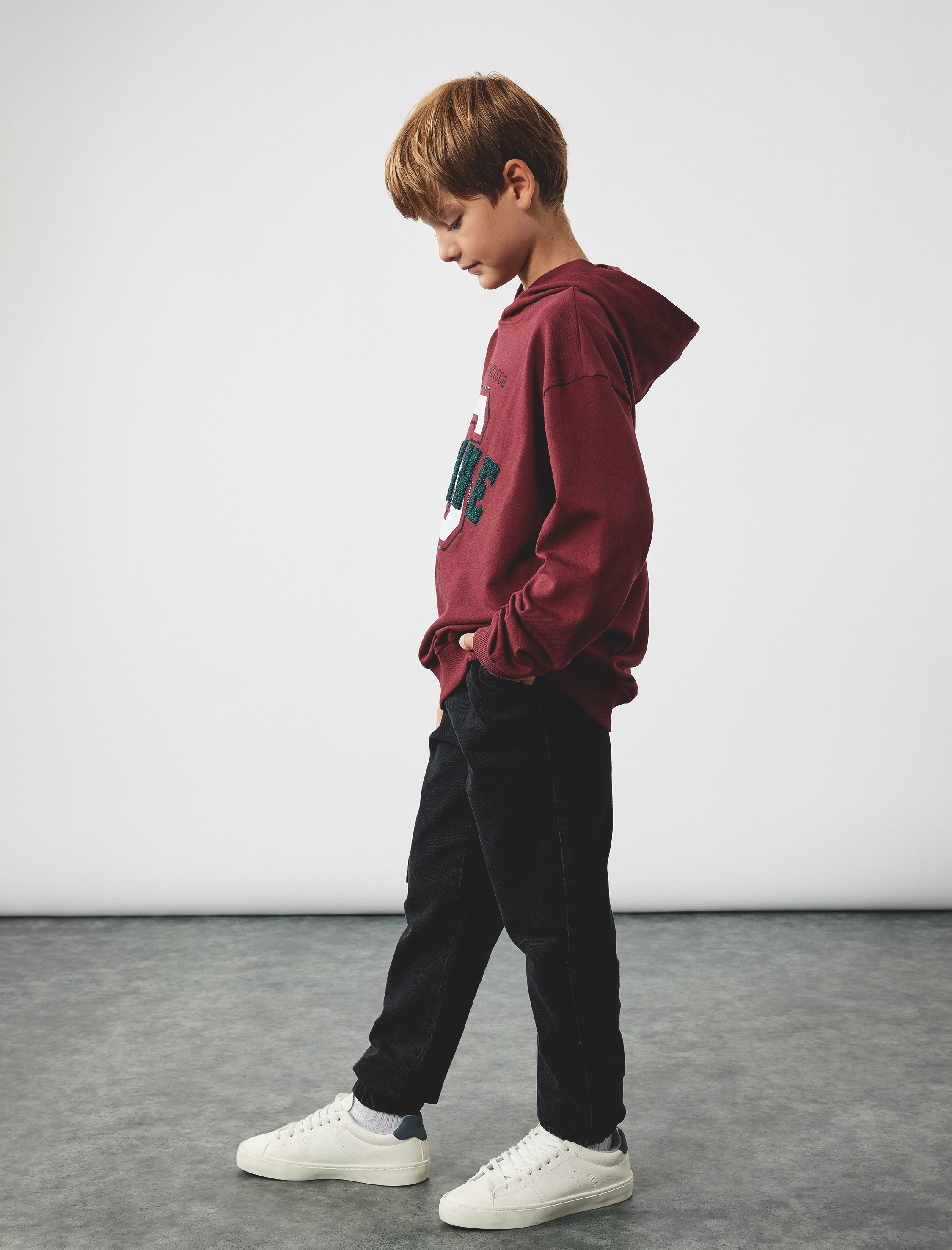  Erkek Çocuk Pamuklu Cep Detaylı Jogger Pantolon