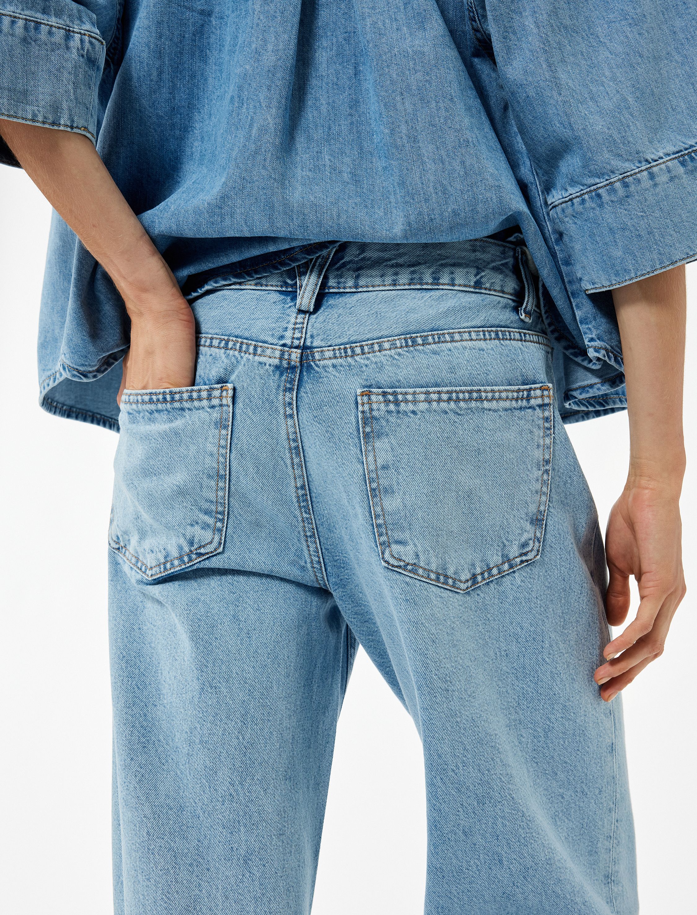   Pamuklu Normal Bel Düz Paça Uzun Jean Pantolon - Straight Fit Jean