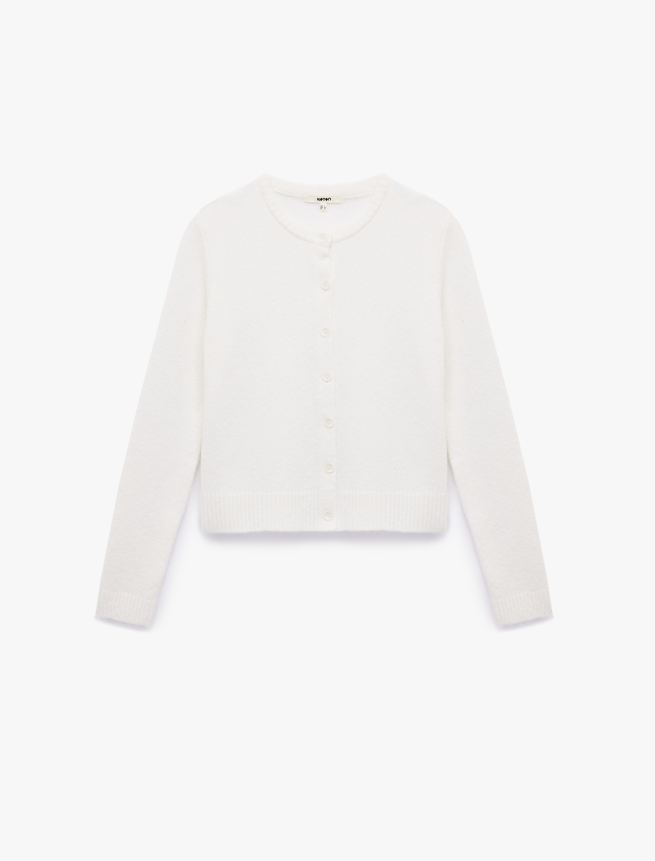   Regular Fit Uzun Kollu Bisiklet Yaka Triko Hırka