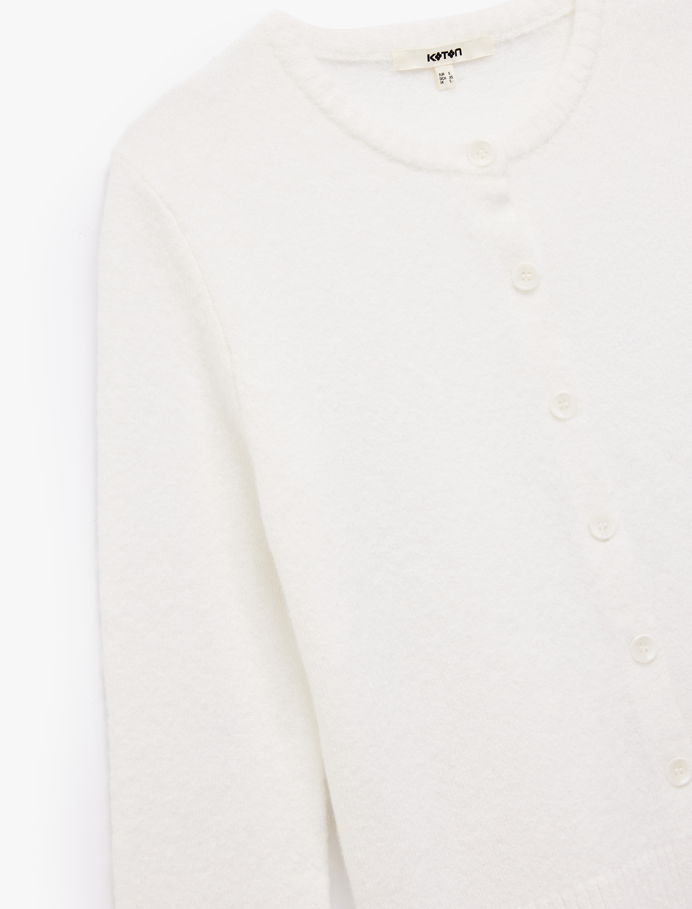   Regular Fit Uzun Kollu Bisiklet Yaka Triko Hırka