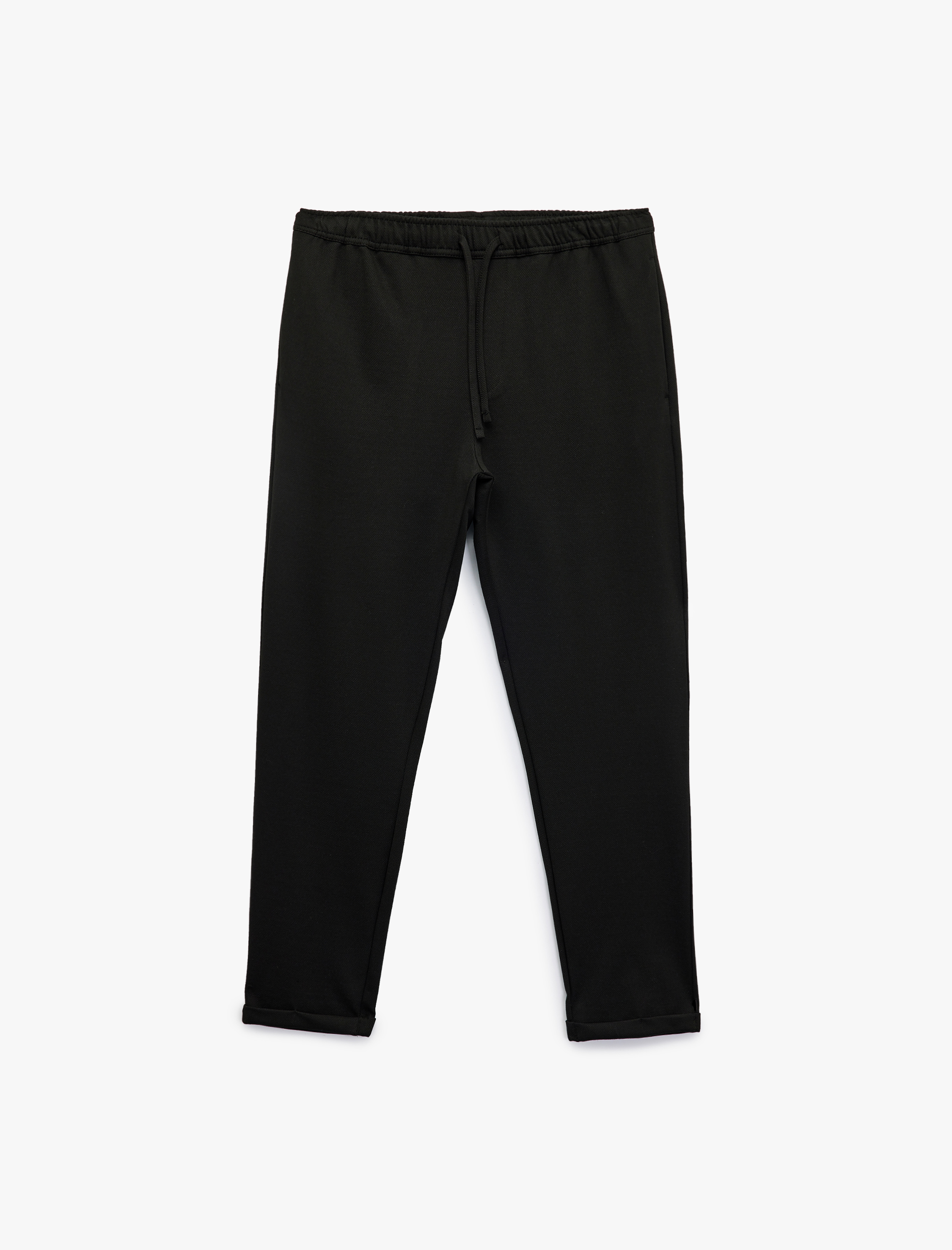   Straight Fit Pike Kumaş Cep Detaylı Rahat Kesim Beli Bağcıklı Pantolon