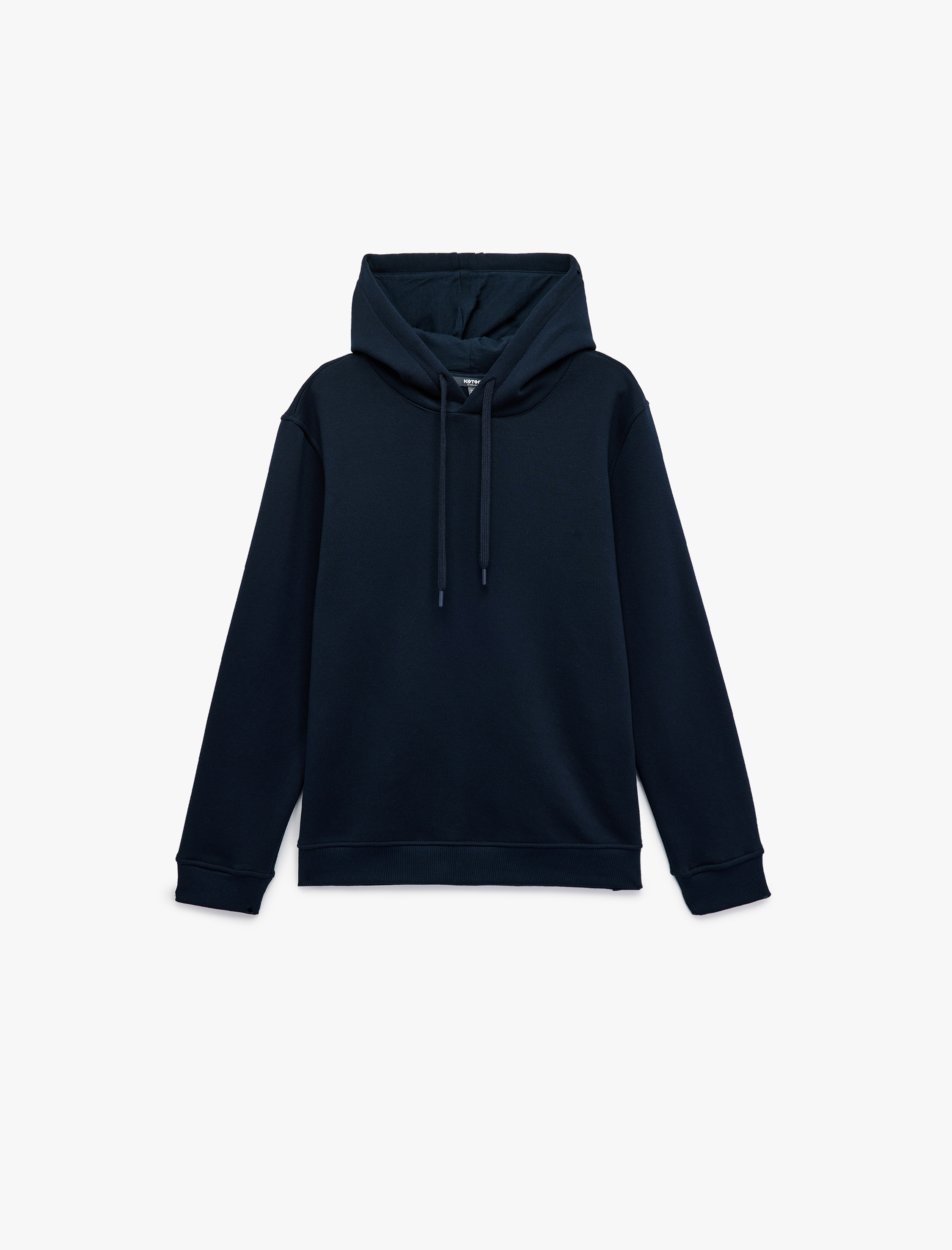   Şardonlu Uzun Kollu Basic Kapşonlu Sweatshirt