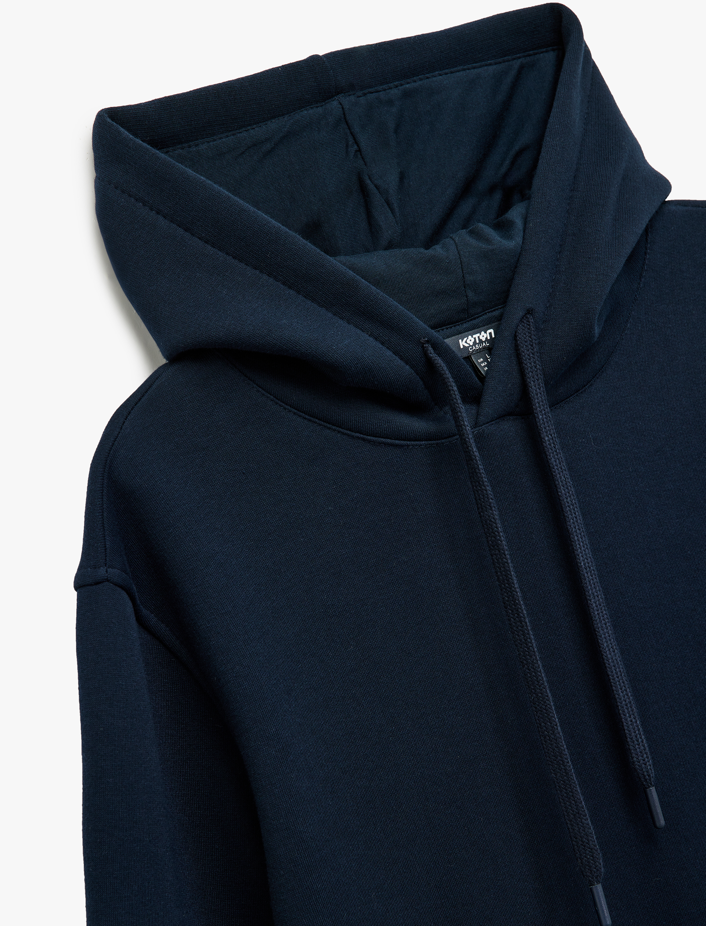   Şardonlu Uzun Kollu Basic Kapşonlu Sweatshirt