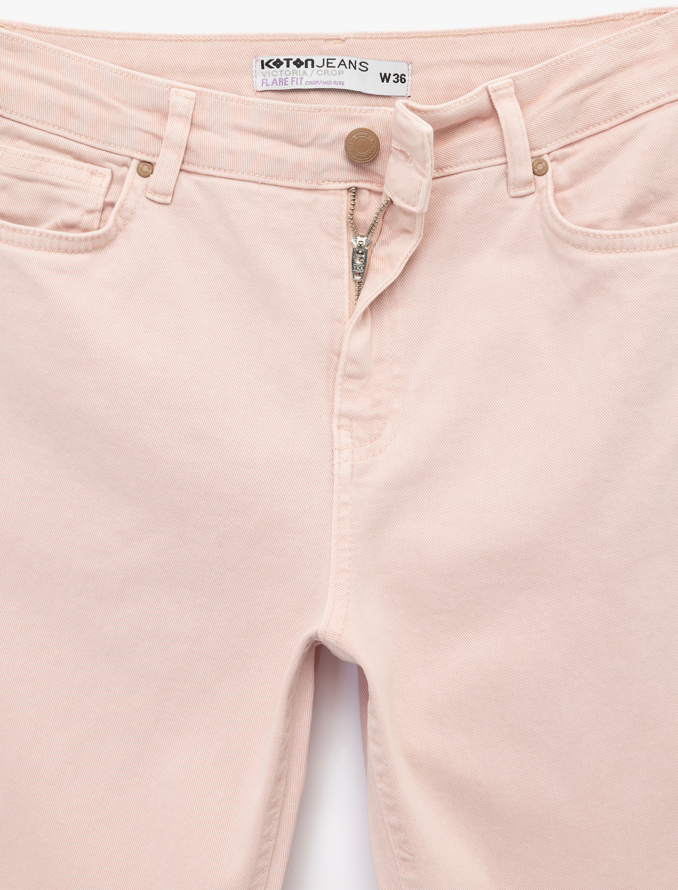   Kesik Paça Basic Denim Pantolon