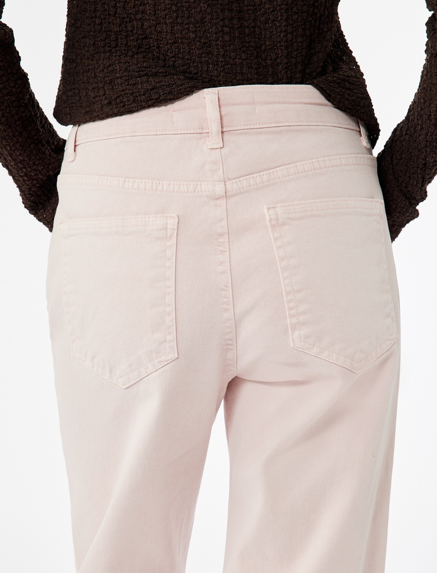   Kesik Paça Basic Denim Pantolon