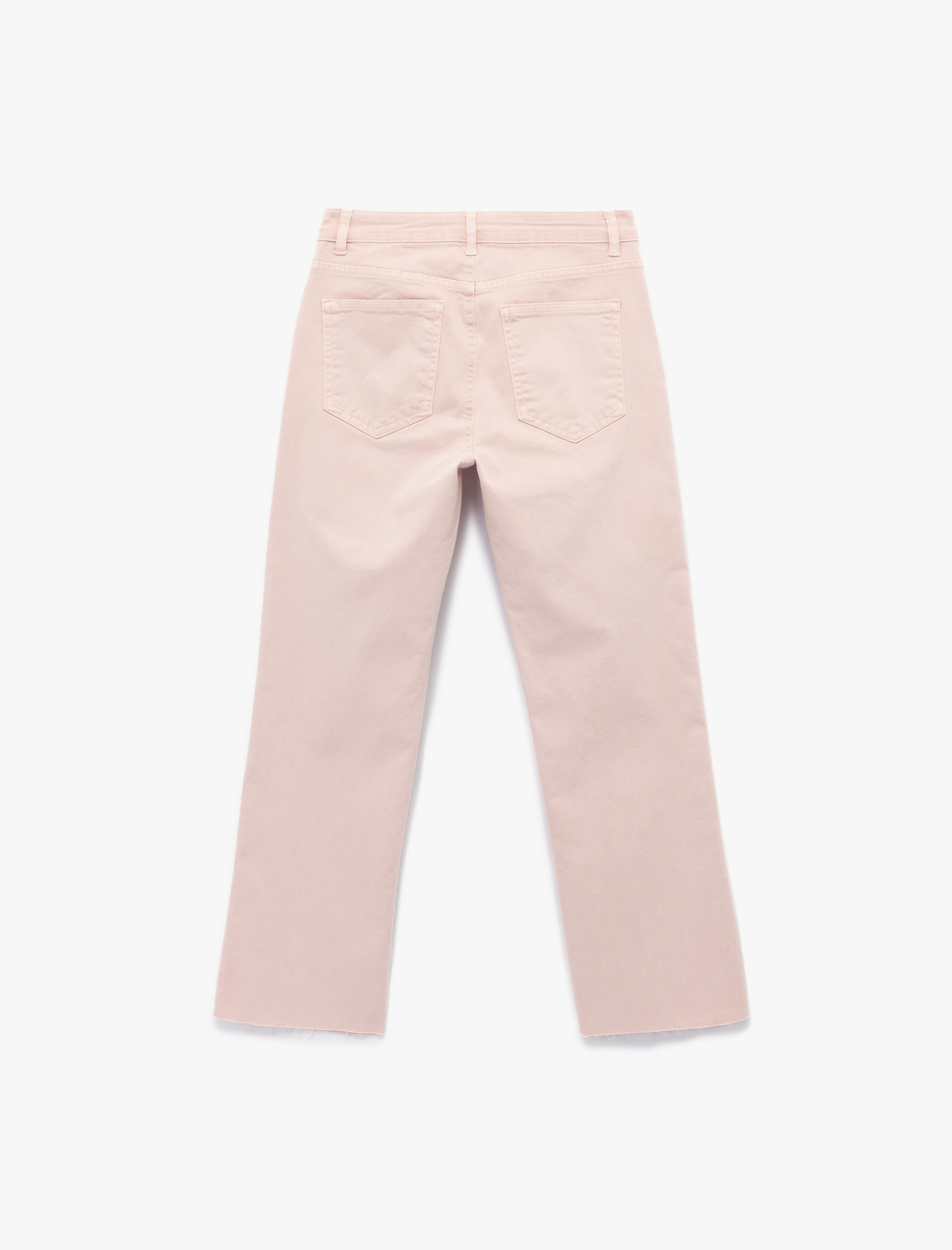   Kesik Paça Basic Denim Pantolon