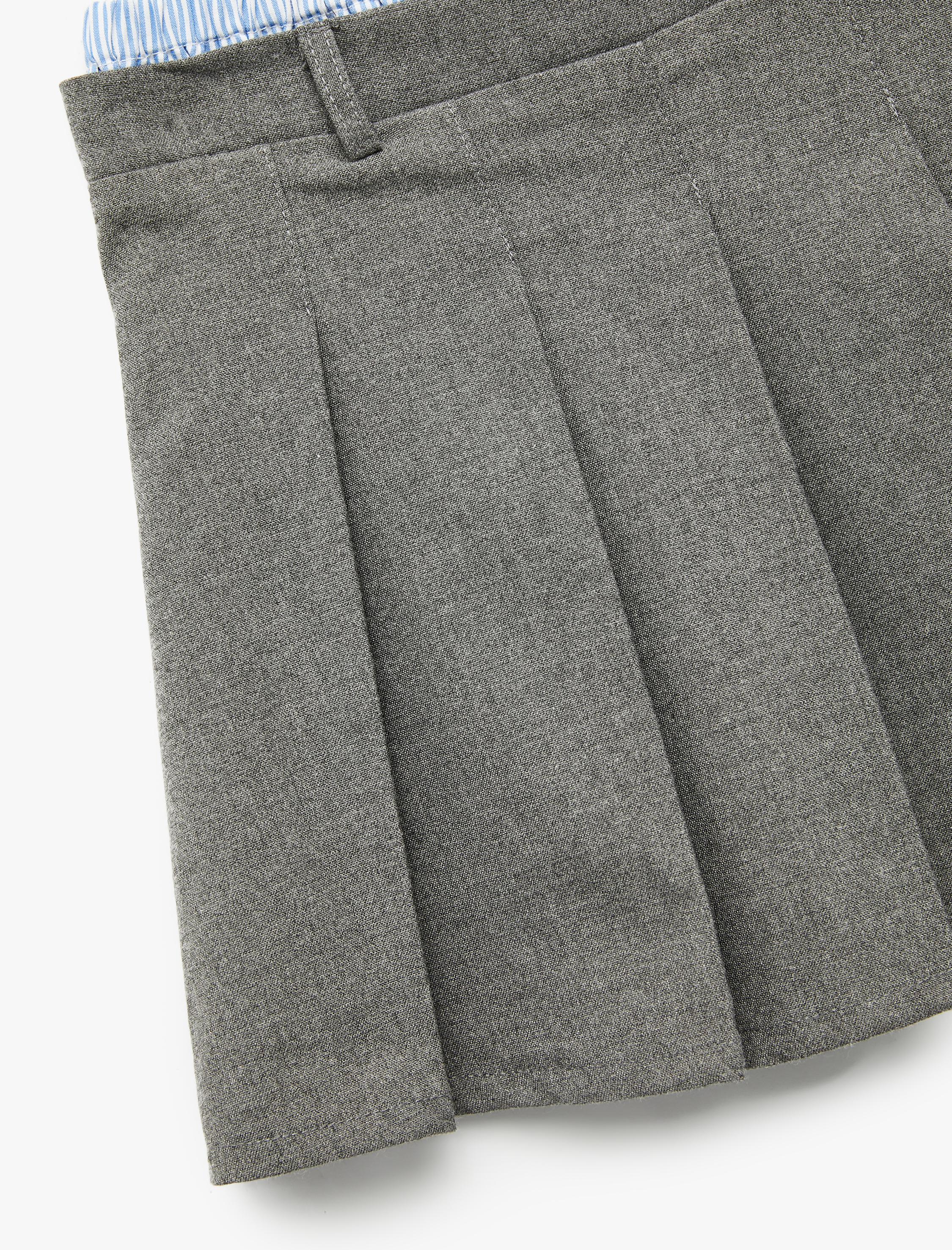 Kız Çocuk Viskon Karışımlı Pileli Etek