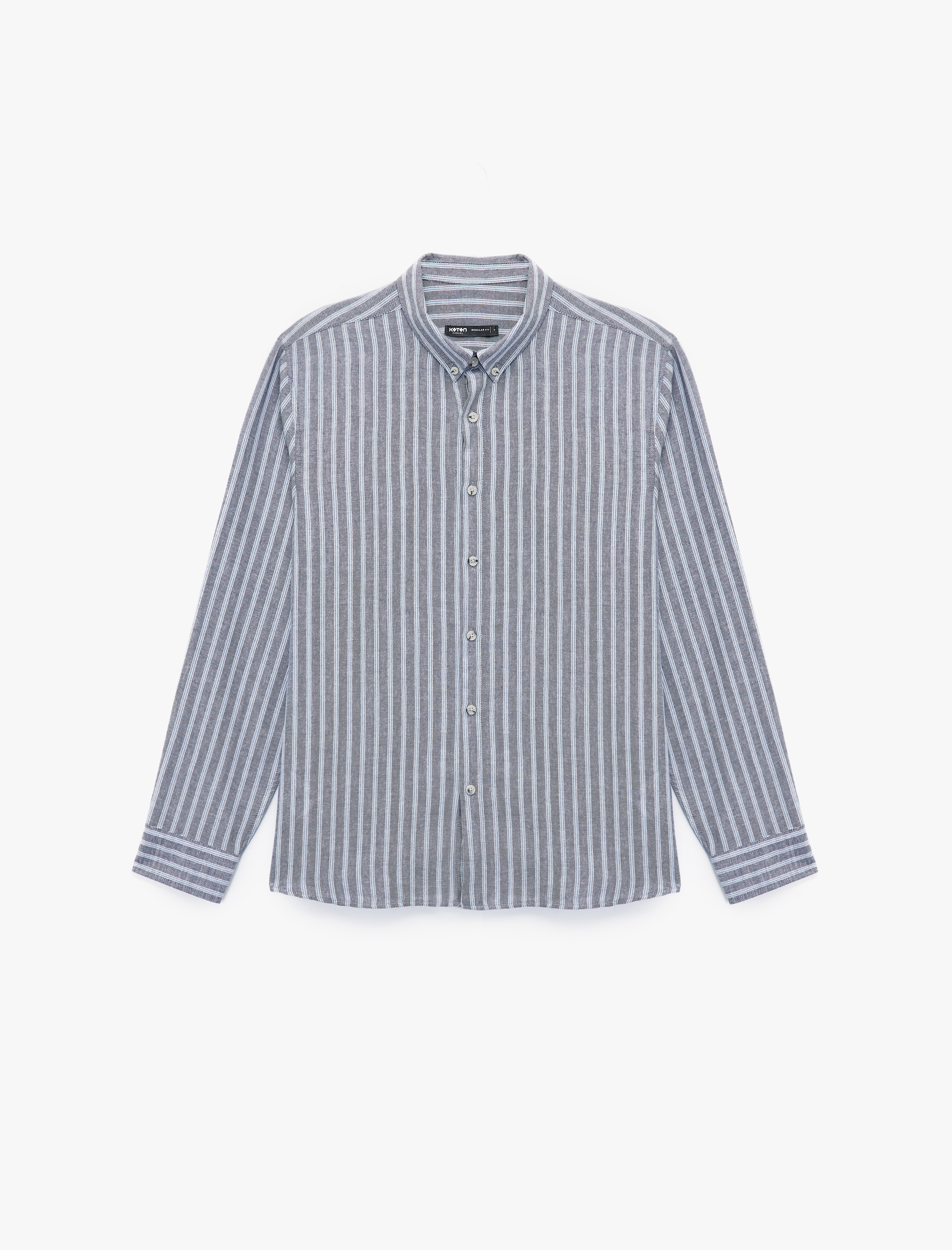   Düğmeli Yaka Pamuklu Regular Fit Uzun Kollu Gömlek