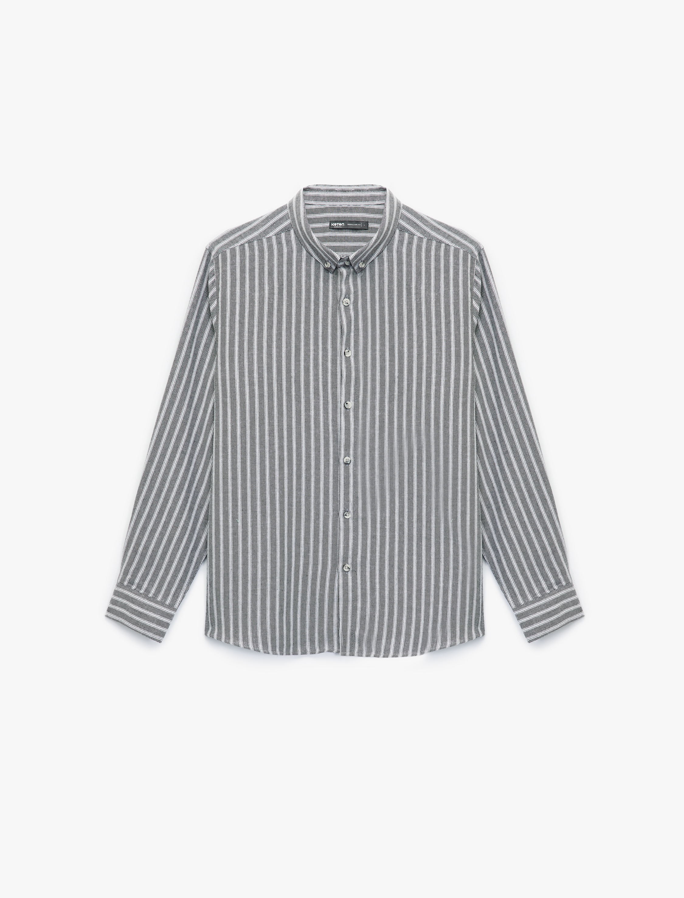   Düğmeli Yaka Pamuklu Regular Fit Uzun Kollu Gömlek