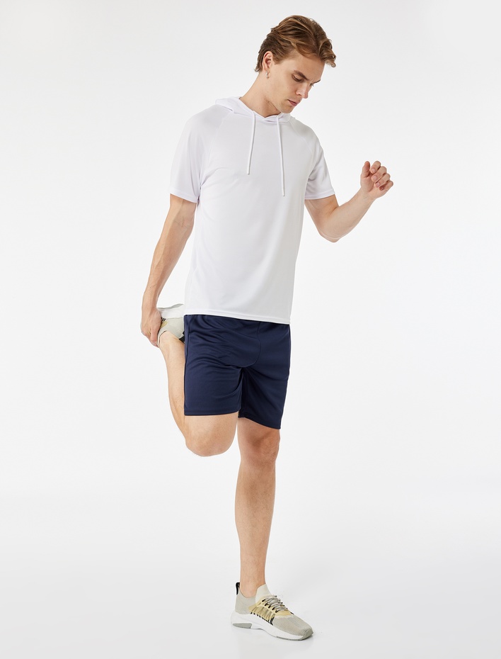  Beli Bağcıklı Cep Detaylı Spor Şort