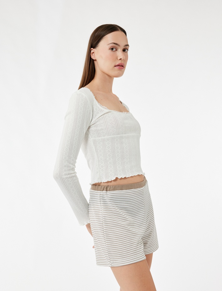  Rahat Kalıp Şort Pijama Altı