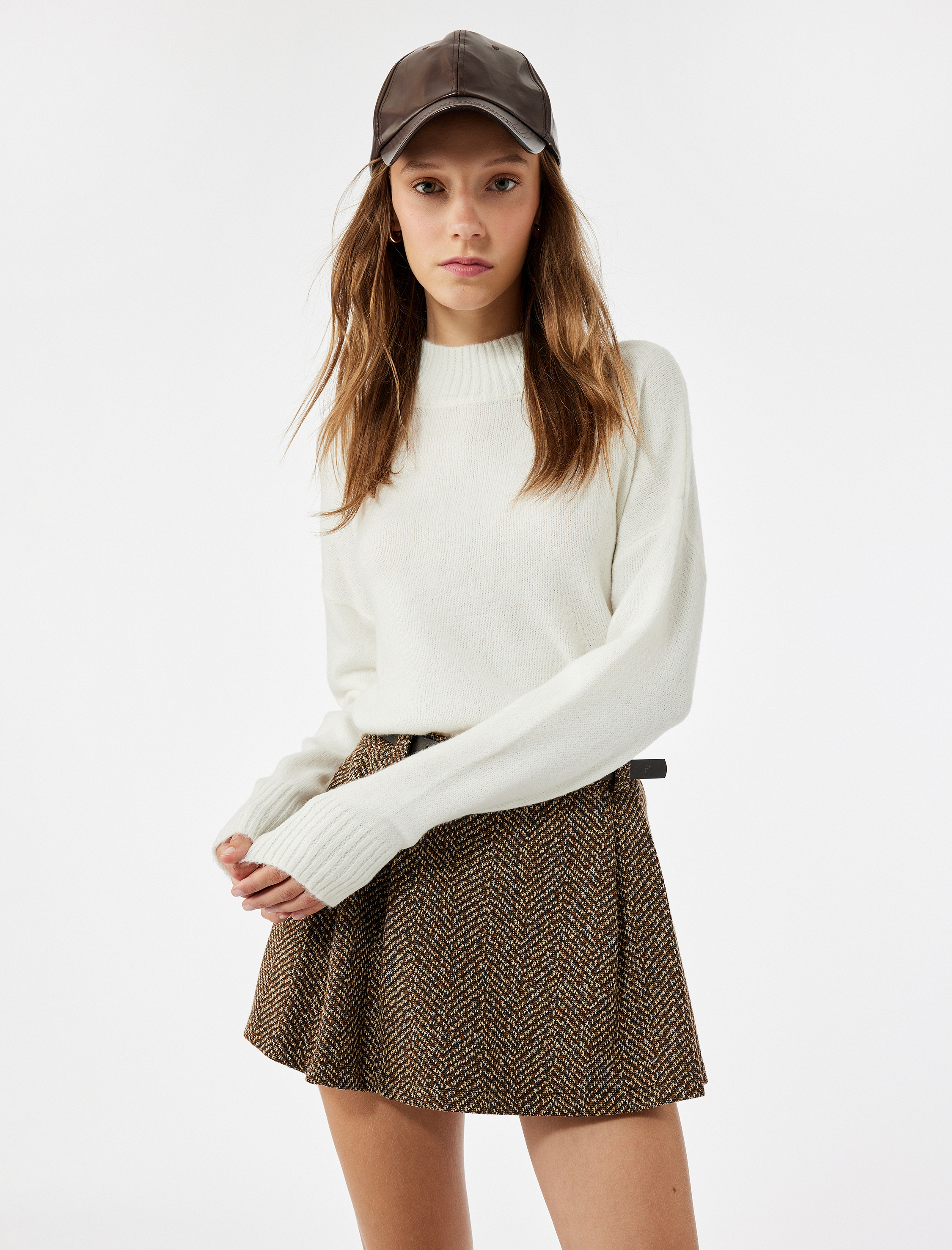   Dik Yaka Uzun Kollu Basic Triko Kazak