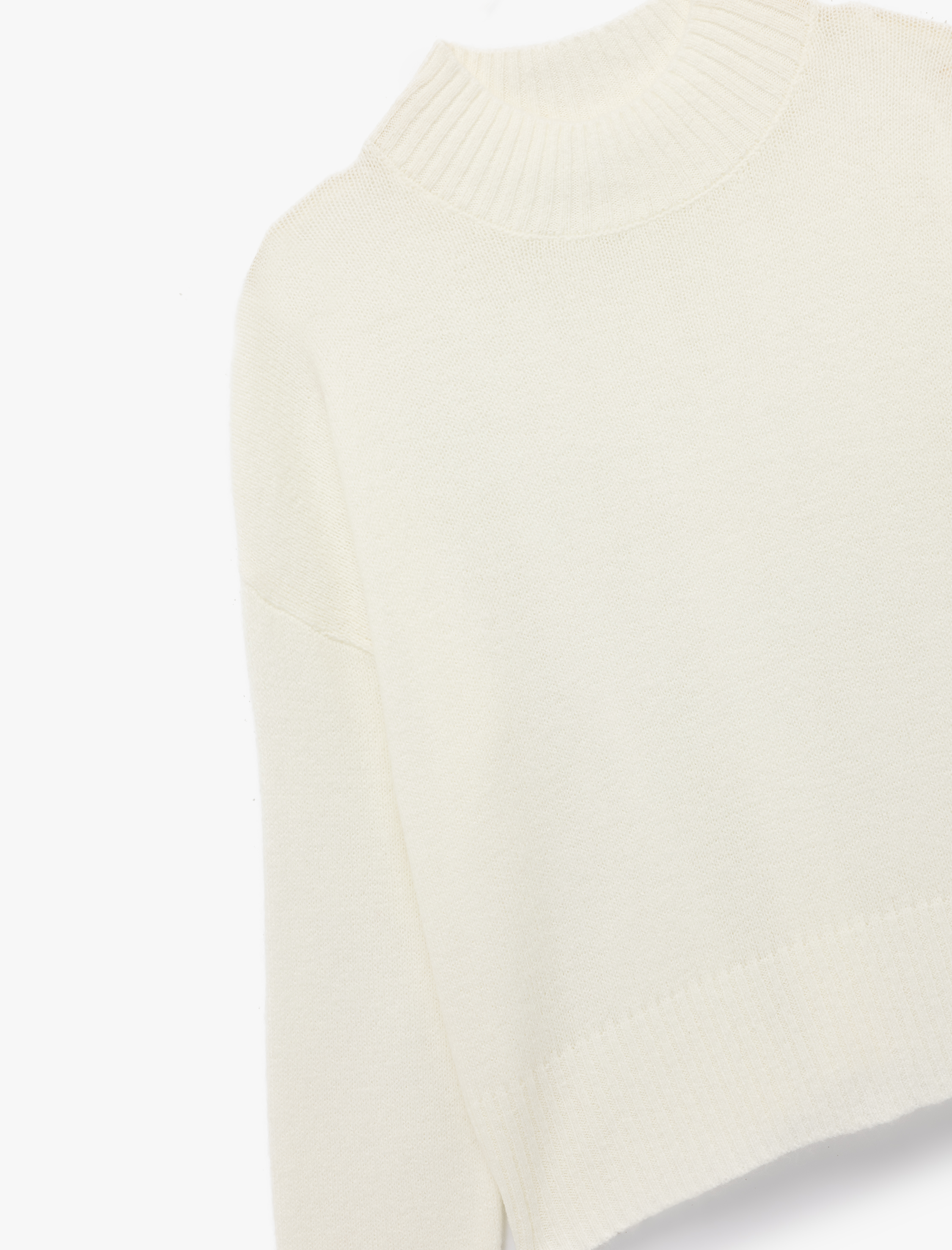   Dik Yaka Uzun Kollu Basic Triko Kazak