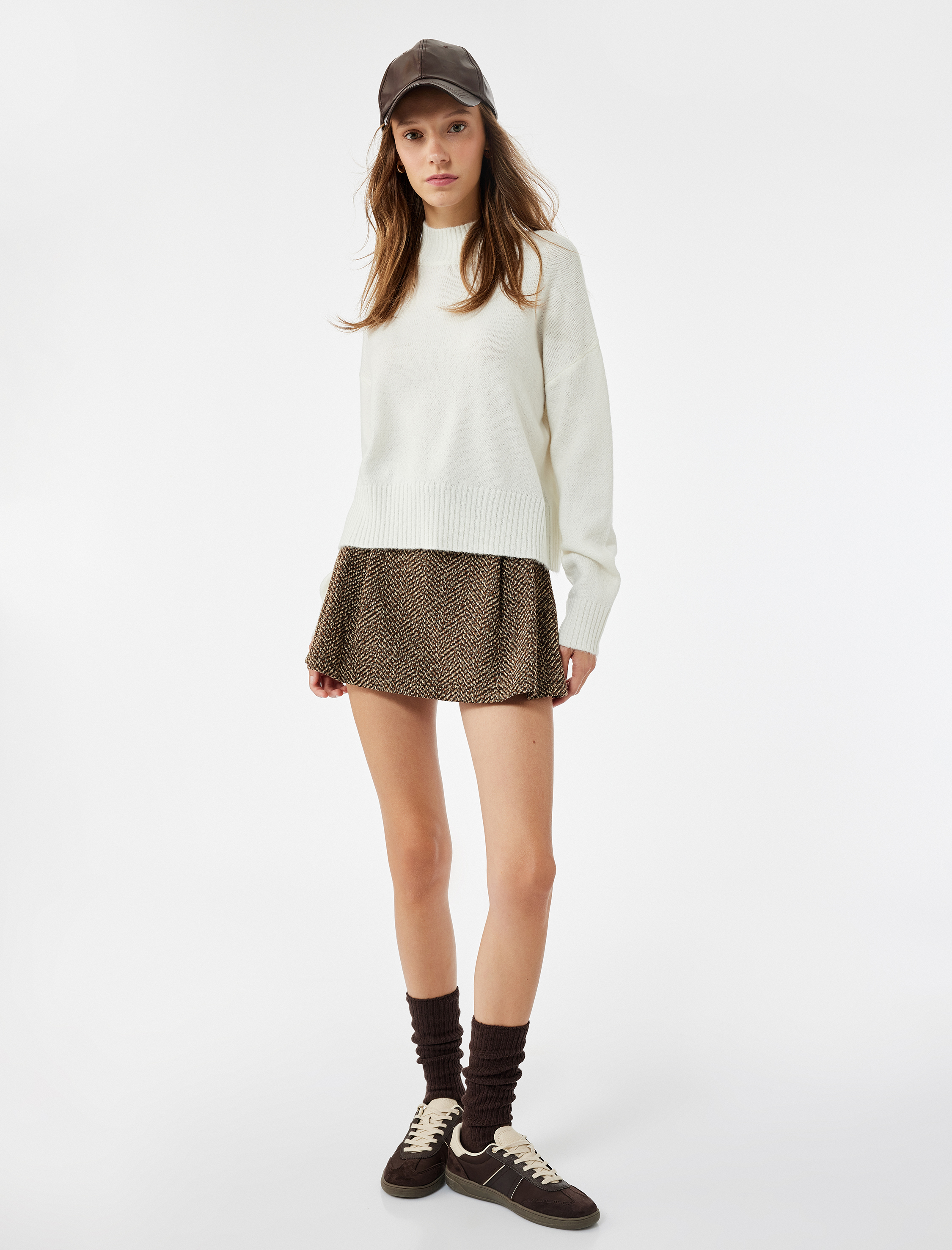   Dik Yaka Uzun Kollu Basic Triko Kazak