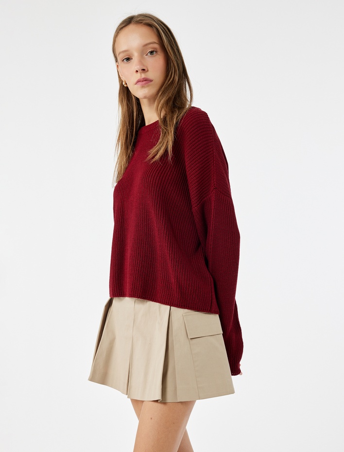  Uzun Kollu Bisiklet Yaka Basic Triko Kazak