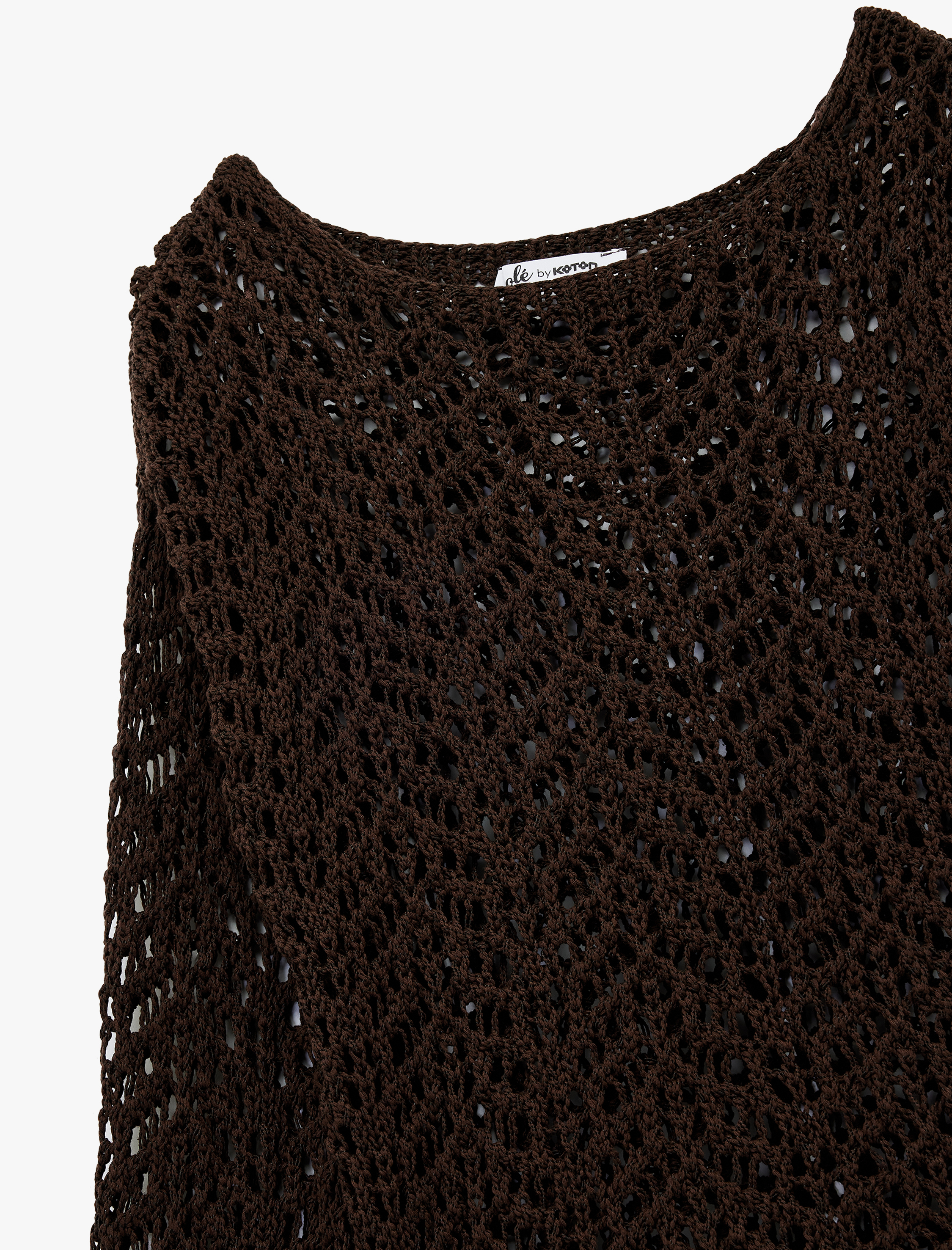   Uzun Kollu Bisiklet Yaka Triko Ajurlu Kazak