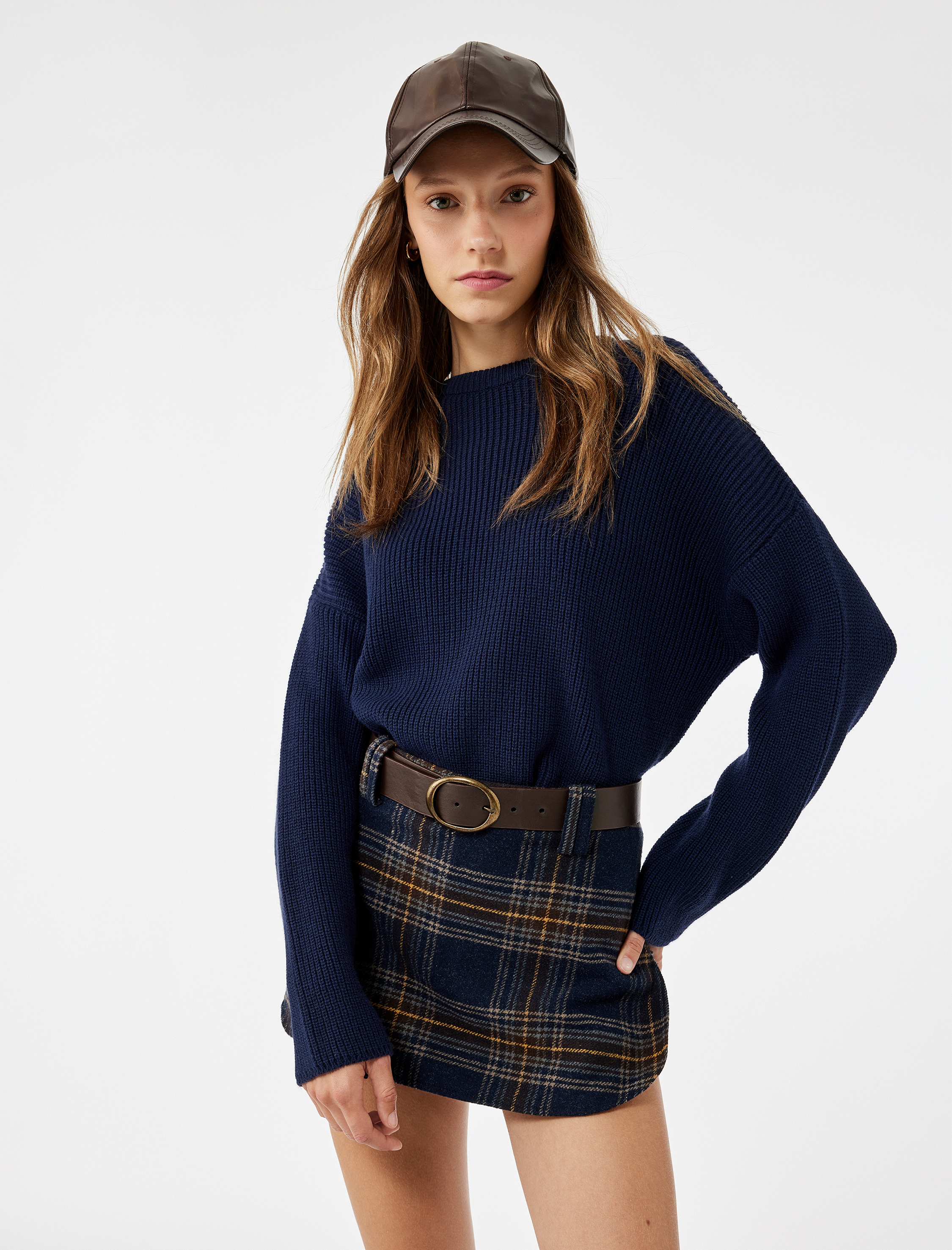   Uzun Kollu Bisiklet Yaka Basic Triko Kazak